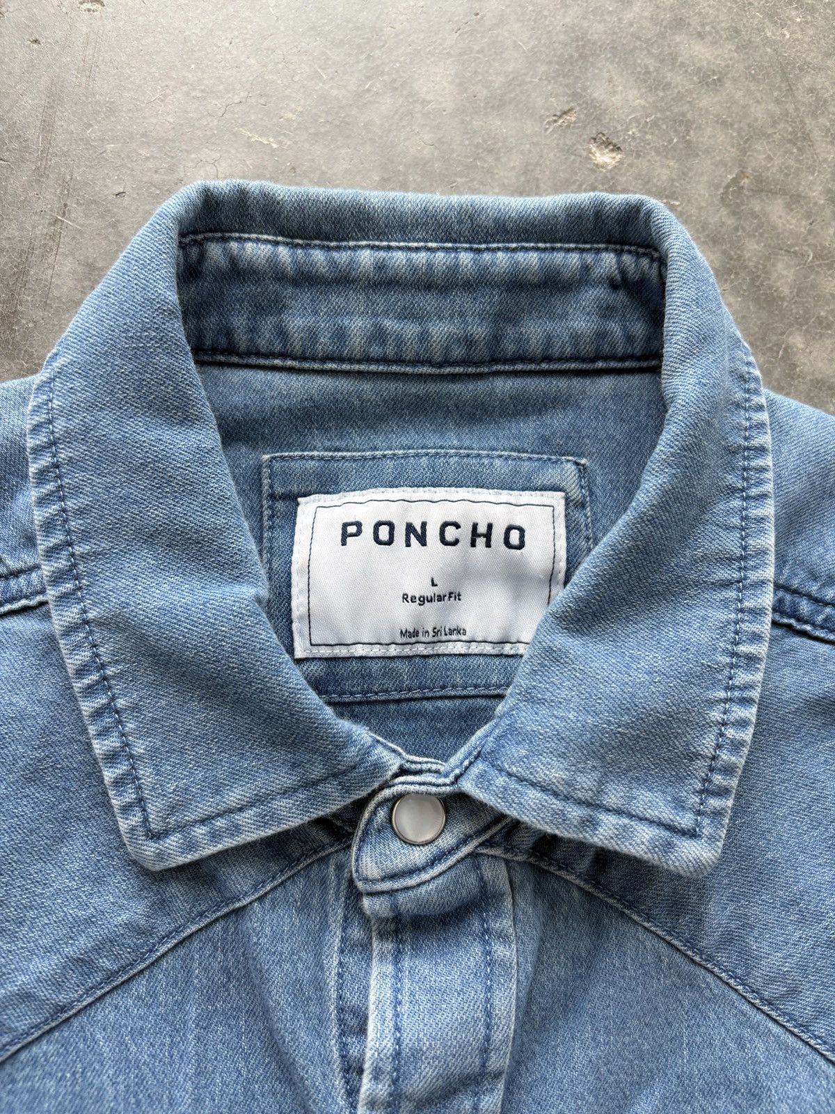 Other Poncho Pearl Snap Denim Brushpopper Shirt Size US L / EU 52-54 / 3 - 4 Thumbnail
