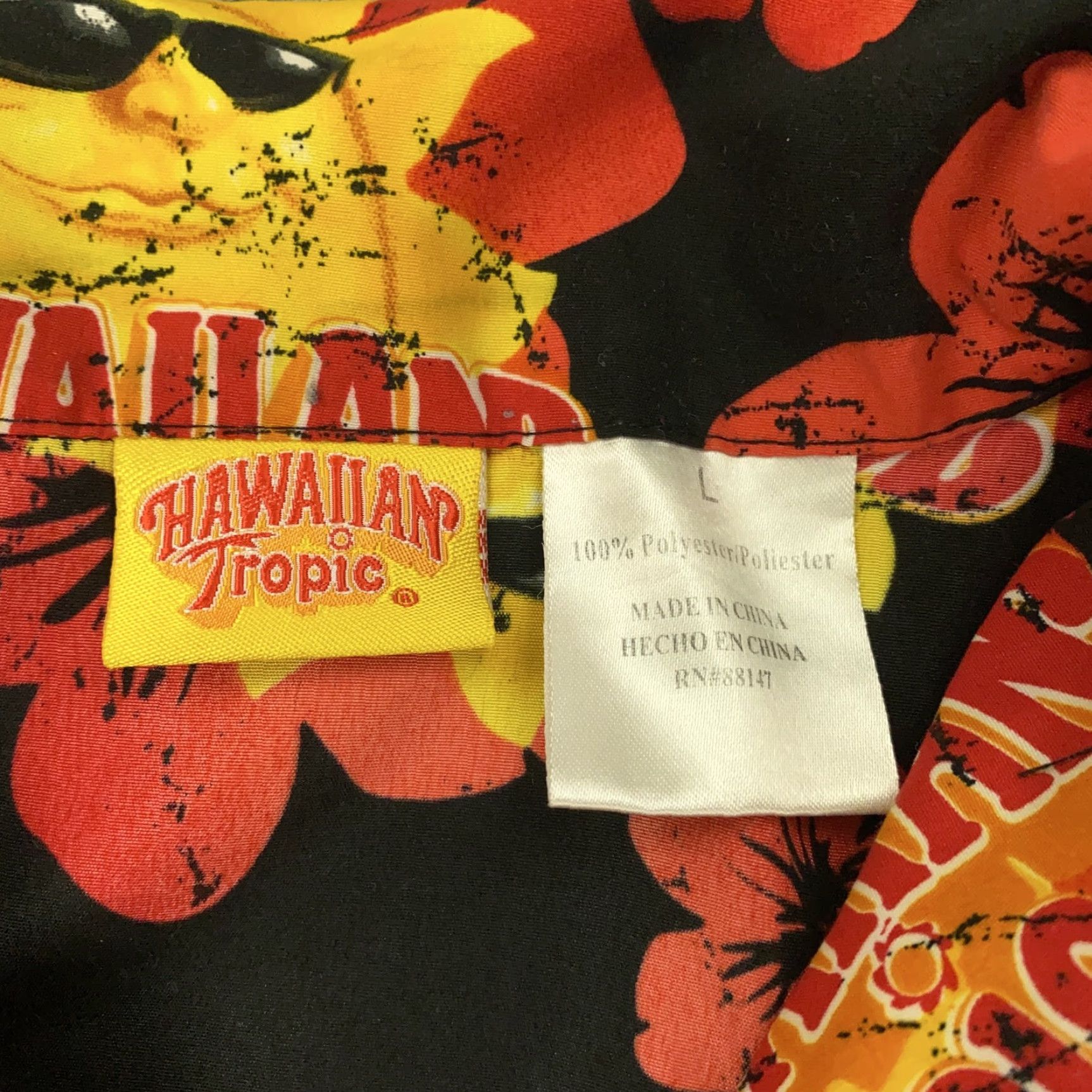 Vintage Hawaiian Tropic Shirt Mens Large Black Floral Button Up Beach Aloha Camp Casual Size US L / EU 52-54 / 3 - 3 Thumbnail