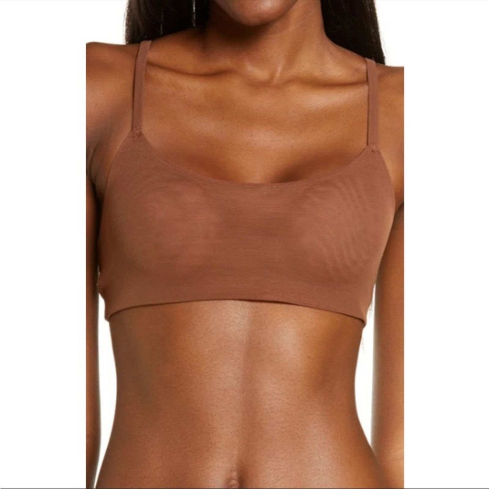 SKIMS NWT Skims Mesh Scoop Neck Bralette Jasper Size XS Size ONE SIZE - 1 Thumbnail
