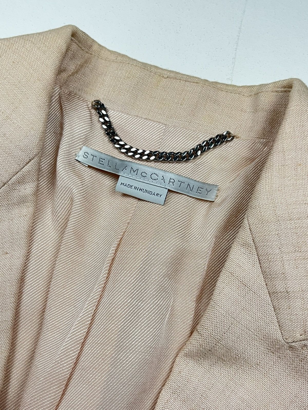 Stella McCartney Stella McCartney 2018 Viscose-Linen Tailored Blazer Size XXS / US 00 / IT 34 - 10 Thumbnail