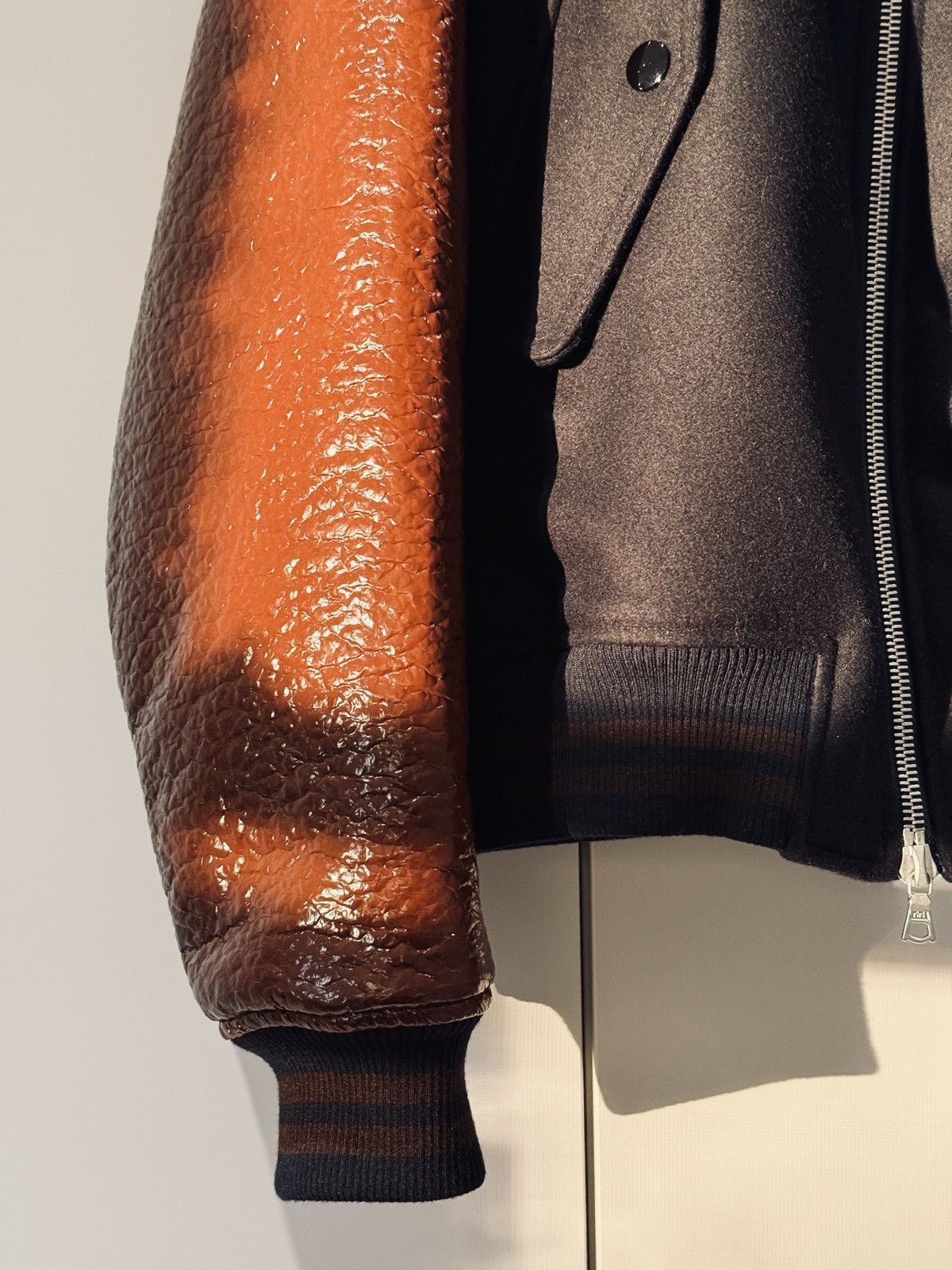 Dries Van Noten Wool Pleather Verso Tris Varsity Jacket (Bomber) Size US L / EU 52-54 / 3 - 4 Thumbnail