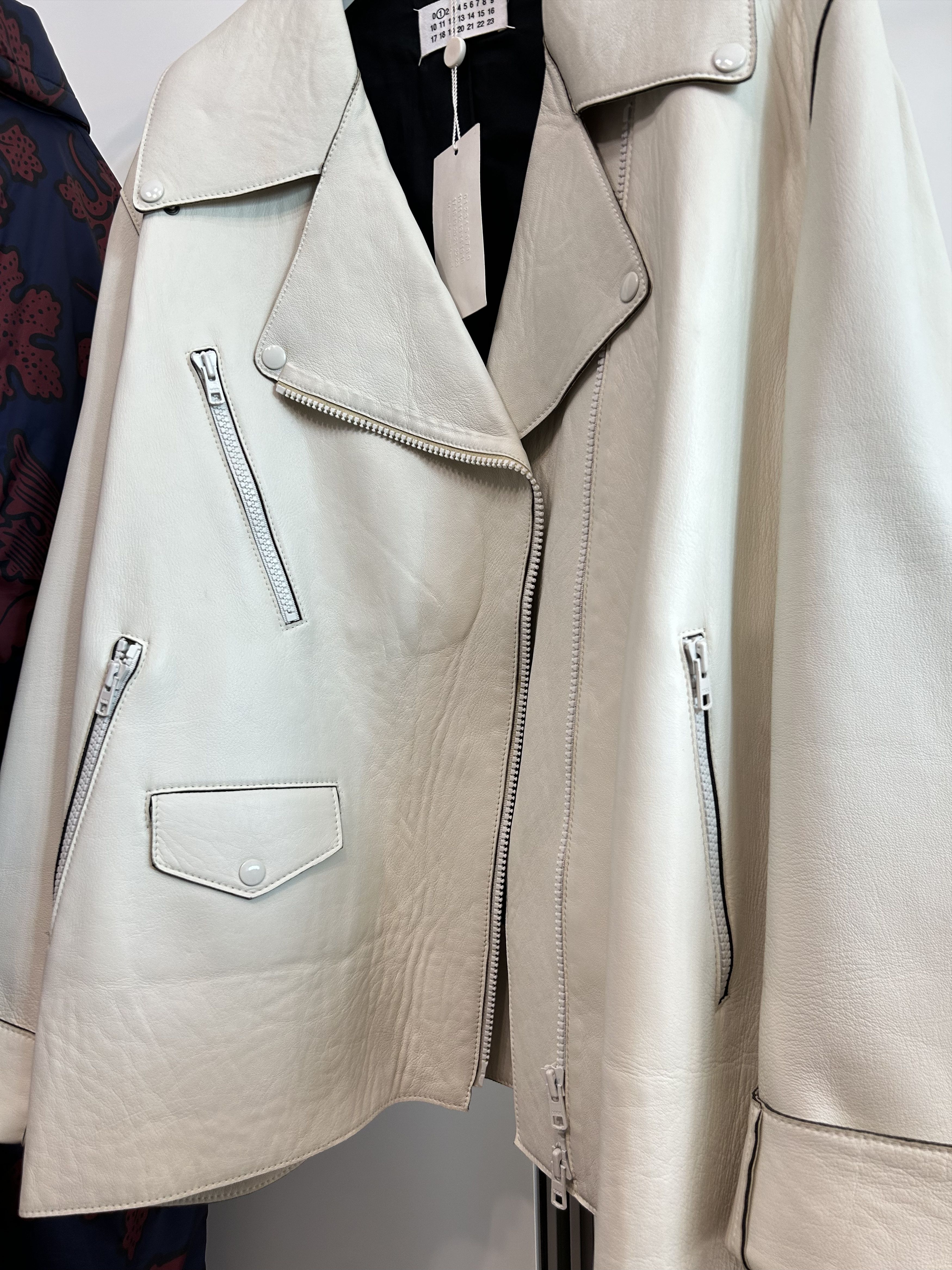 Maison Margiela MAISON MARGIELA White Leather Jacket (17FW) Size US M / EU 48-50 / 2 - 7 Thumbnail