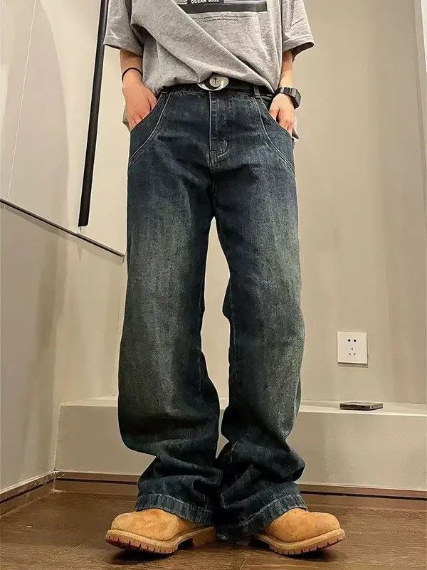 Japanese Brand Kurusu x Miku Men's Vintage Washed Distressed Straight Jeans Size US 32 / EU 48 - 3 Thumbnail