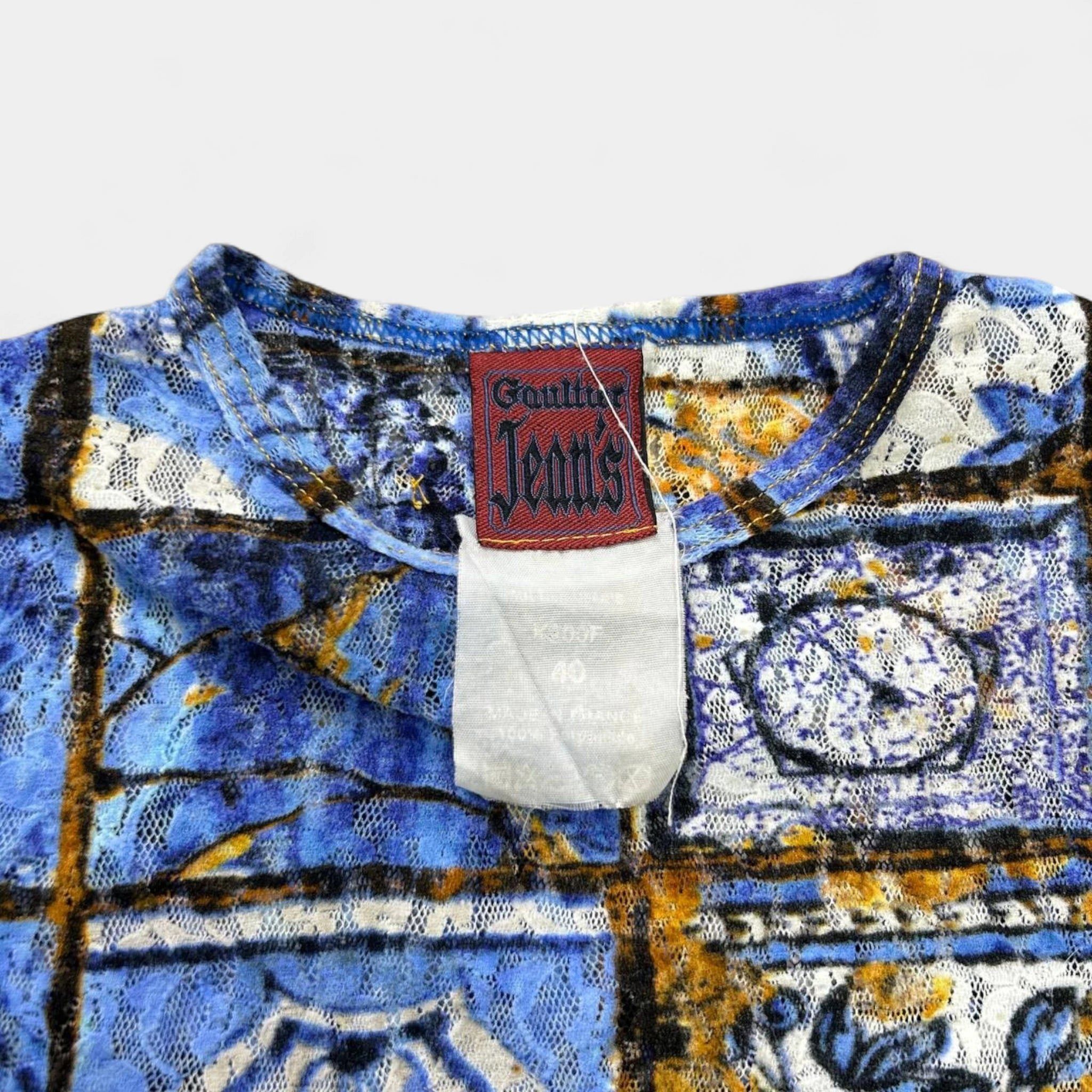 Jean Paul Gaultier Jean Paul Gaultier 90's Floral Mesh T-Shirt Size S / US 4 / IT 40 - 4 Thumbnail