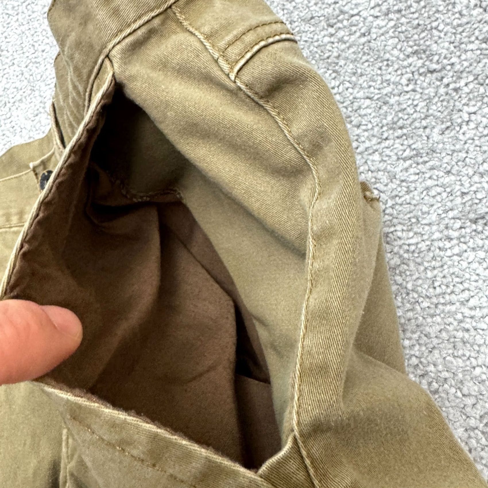 Empyre Empyre Skeletor Slim Straight Chino Pants Mens 34 Khaki Green 31 Inseam Pockets Vintage No Size US 34 / EU 50 - 3 Thumbnail