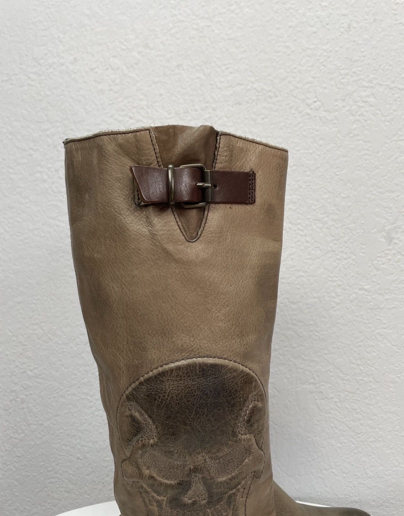 If Six Was Nine AS 98 Vibe Artisan Brown Leather Side Zip Ankle Biker Boots Size US 8 / IT 38 - 4 Thumbnail