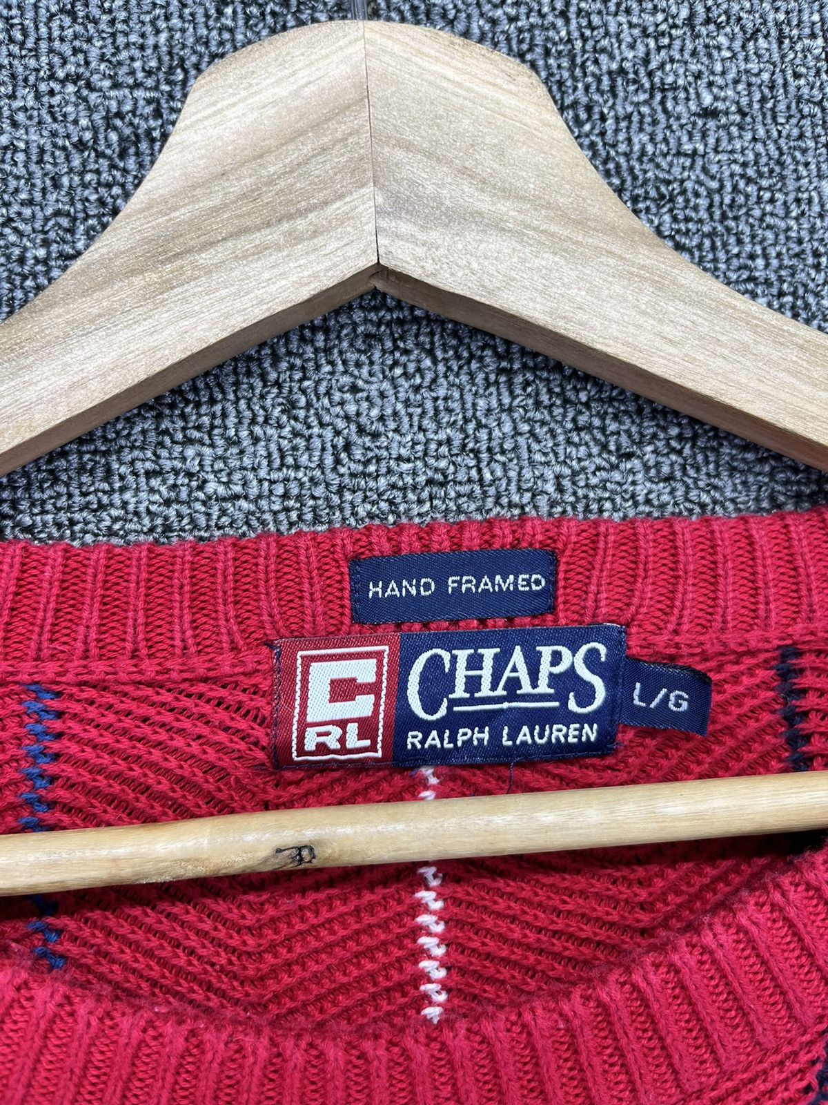 Chaps Ralph Lauren Vintage Chaps Ralph Lauren Hand Framed Knit Sweater Size US L / EU 52-54 / 3 - 6 Thumbnail