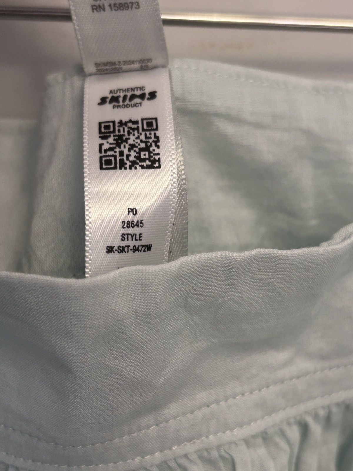 SKIMS NWT SKIMS Cotton Voile Mini Skirt in the color Frost XXS Size 24" / US 00 / IT 34 - 8 Thumbnail
