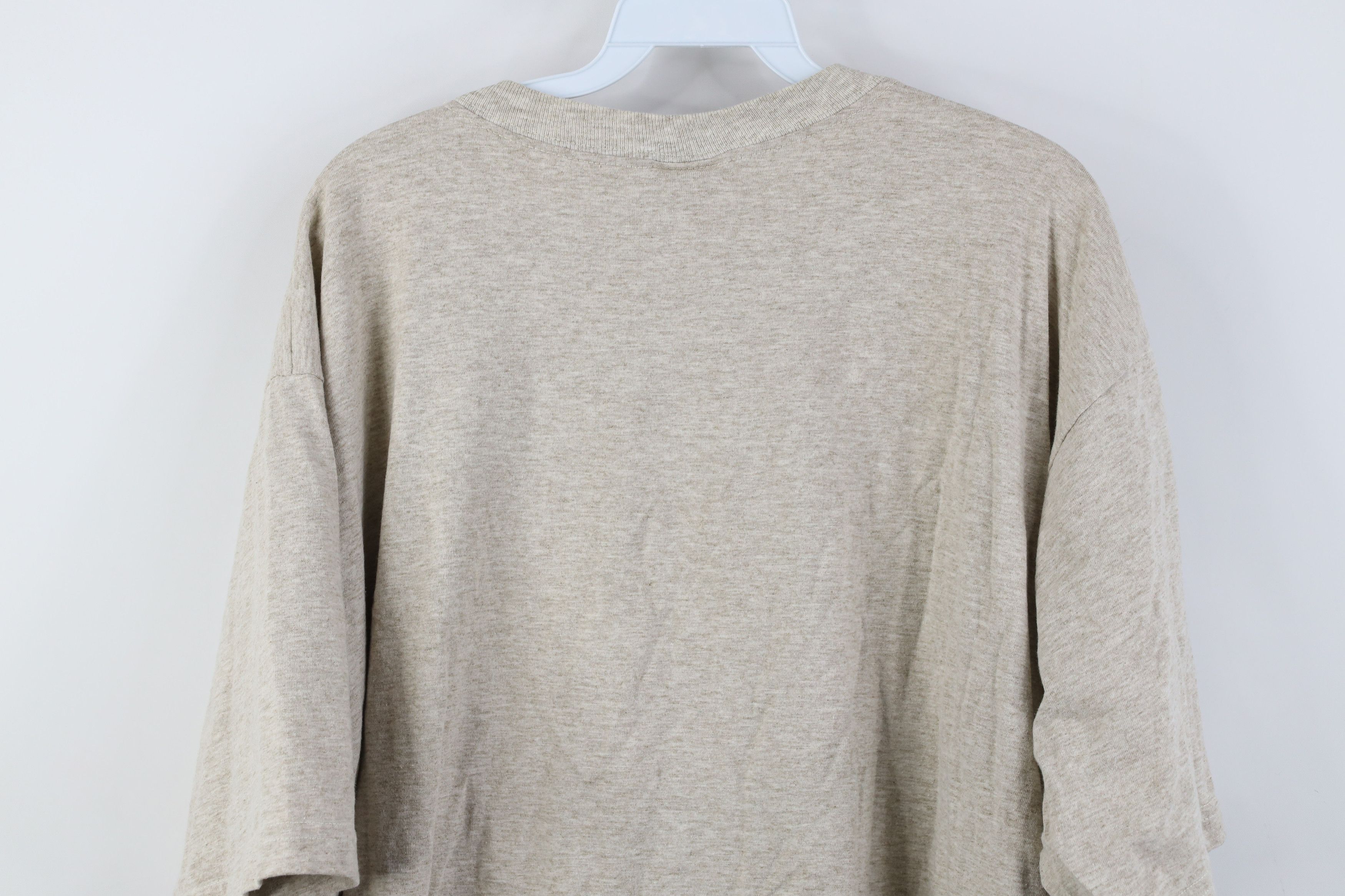 Vintage Vintage 90s Streetwear Fit T-Shirt Oatmeal Brown Cotton USA Size US L / EU 52-54 / 3 - 11 Thumbnail