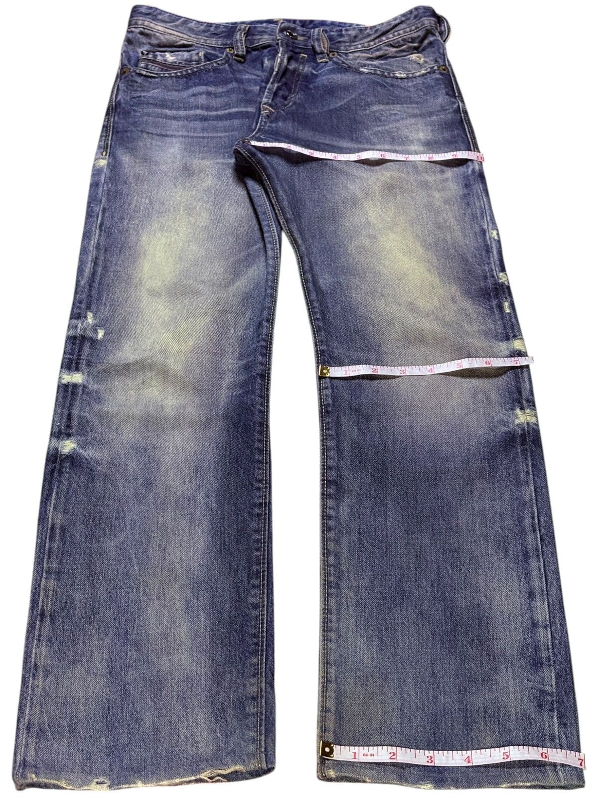 Diesel Vintage Diesel Buster Button Fly Mud Wash Distressed Jeans Size US 29 - 13 Thumbnail