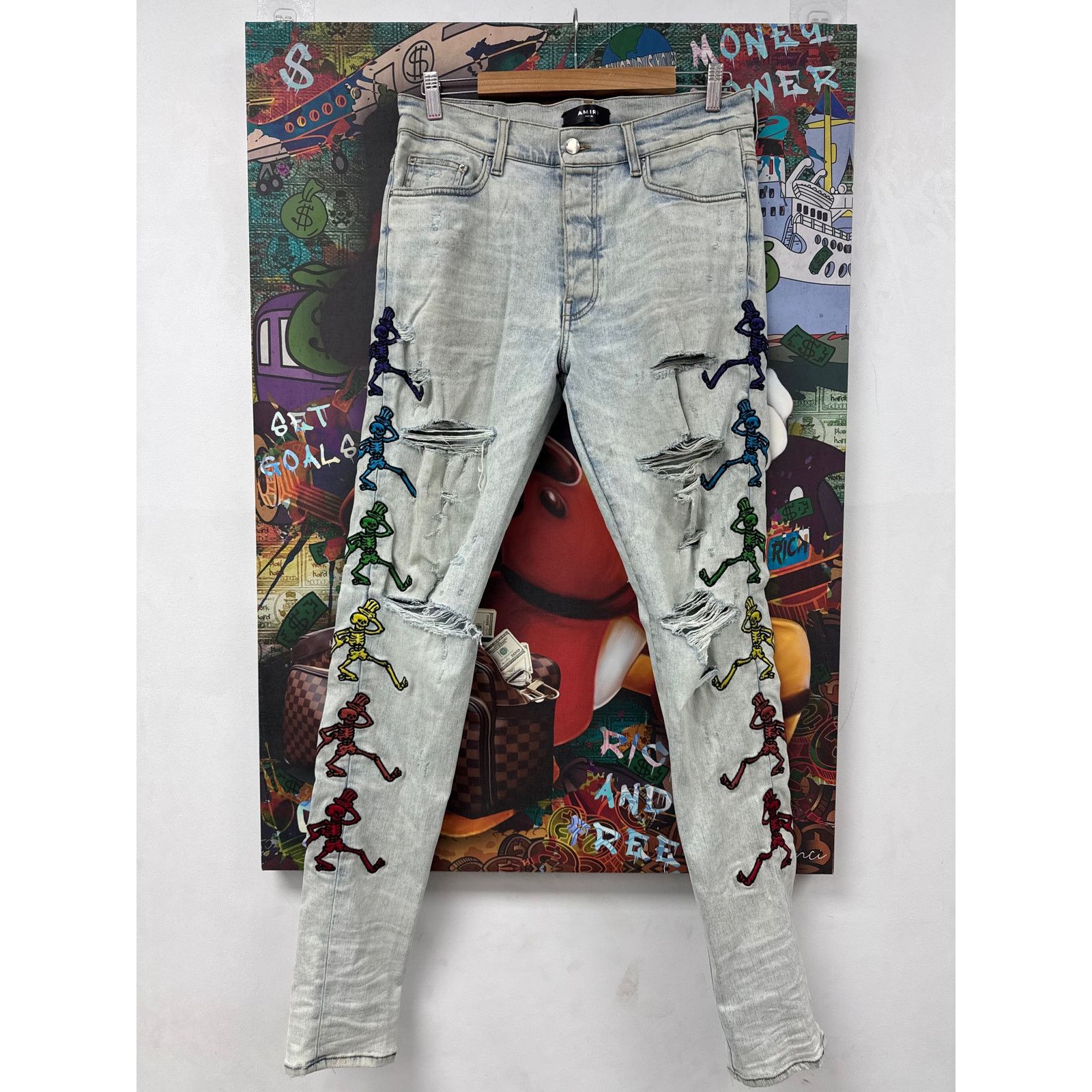 Amiri Amiri 'Grateful Dead' Light Wash Jeans Size US 34 / EU 50 - 1 Preview