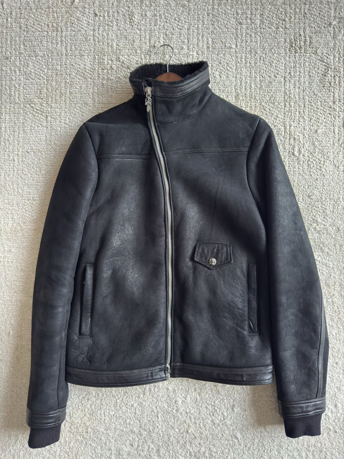Chrome Hearts CHROME HEARTS black lambskin fur coat Size US L / EU 52-54 / 3 - 1 Thumbnail