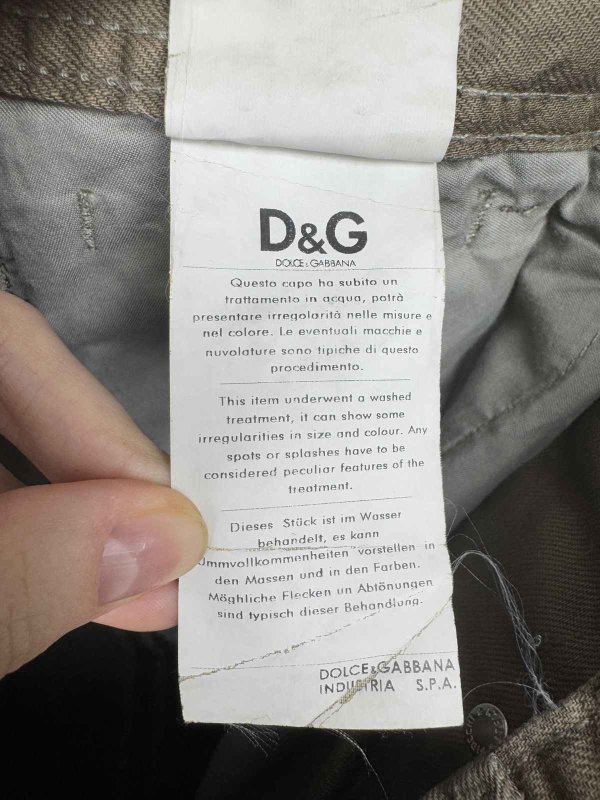 Dolce & Gabbana Magic Regular Straight Leg khaki beige jeans