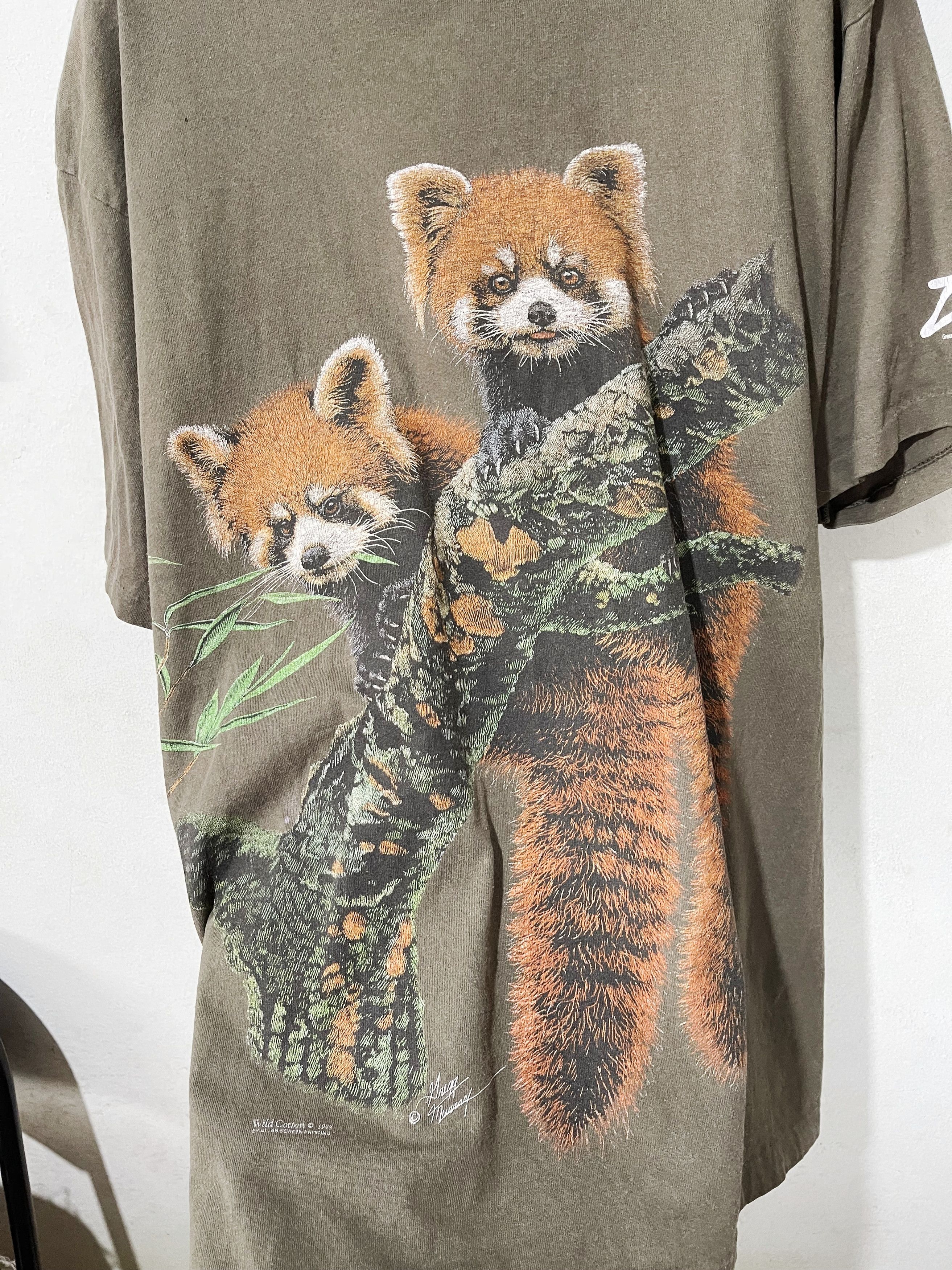 Vintage Vintage 90s Red panda Shirt Size US L / EU 52-54 / 3 - 2 Thumbnail