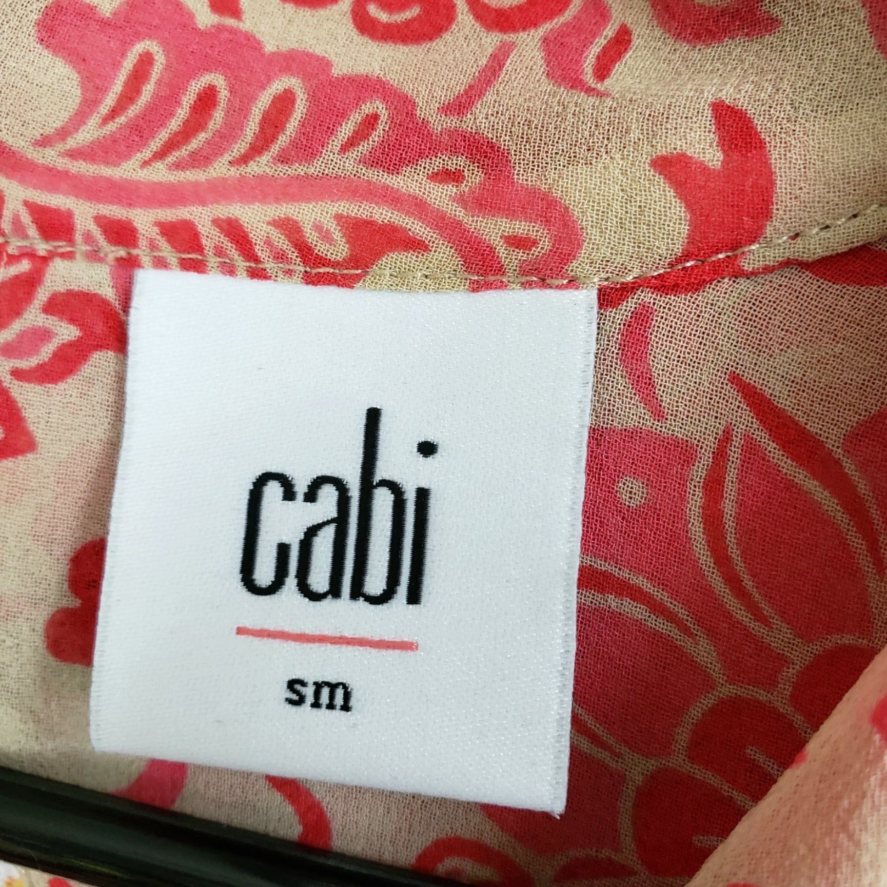 Vintage Cabi 5037 Womens Vita Blouse Shirt Sleeveless Pink Beige Floral Sheer Sz S Size S / US 4 / IT 40 - 5 Thumbnail