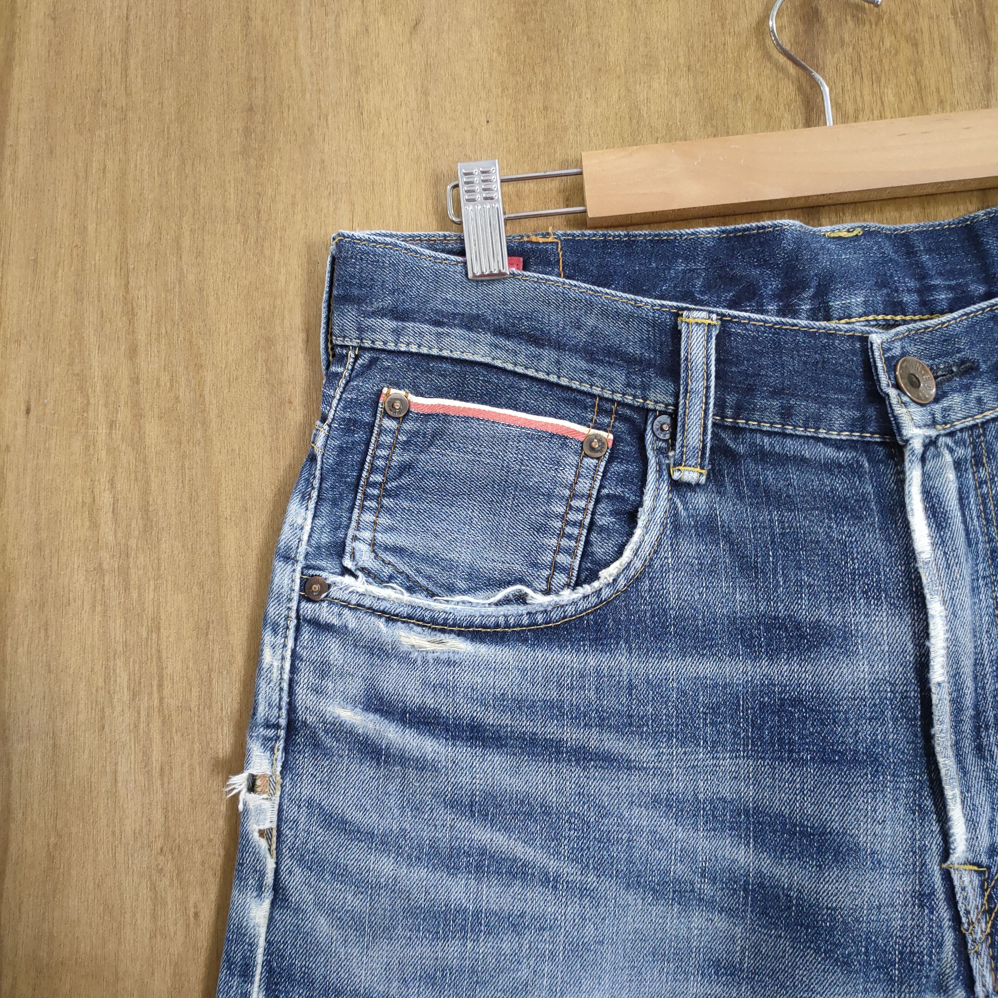 Edwin W32 VINTAGE EDWIN ORANGE TAG SELVAGE DISTRESSED JEANS PANTS Size US 32 / EU 48 - 5 Thumbnail