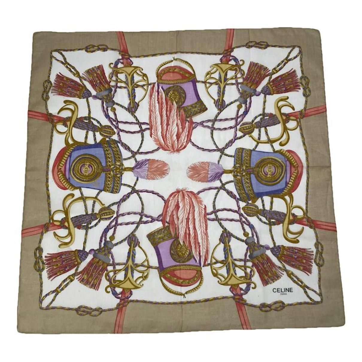 Celine Brown Silk Silk Handkerchief Size ONE SIZE - 1 Thumbnail