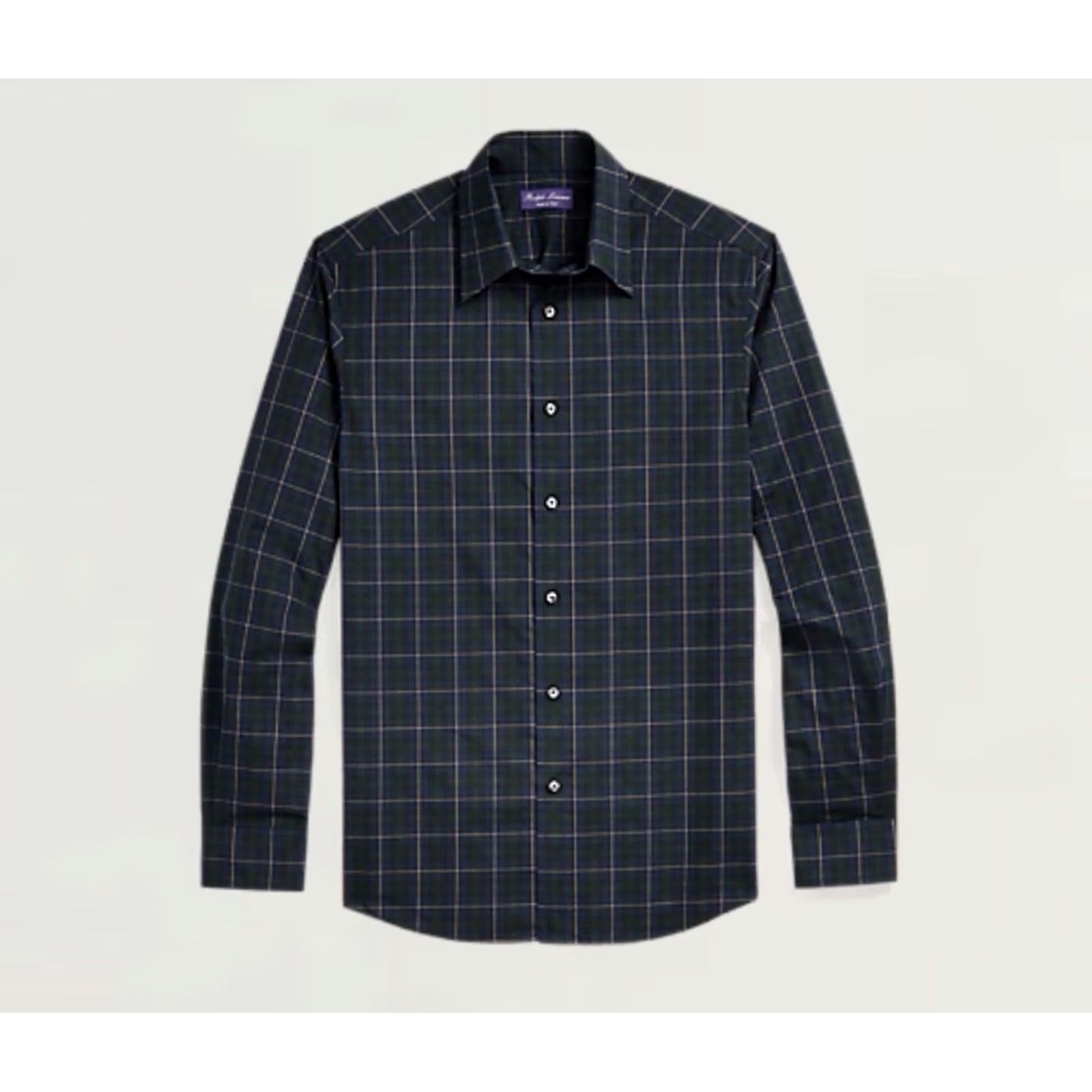 Ralph Lauren Purple Label Ralph Lauren Purple Label Poplin Shirt Blackwatch Navy Plaid Men M NWT Button-Up Collared Long Sleeve, Cotton, Regular Fit, Made in Italy, 495 MSRP Size US M / EU 48-50 / 2 - 6 Thumbnail