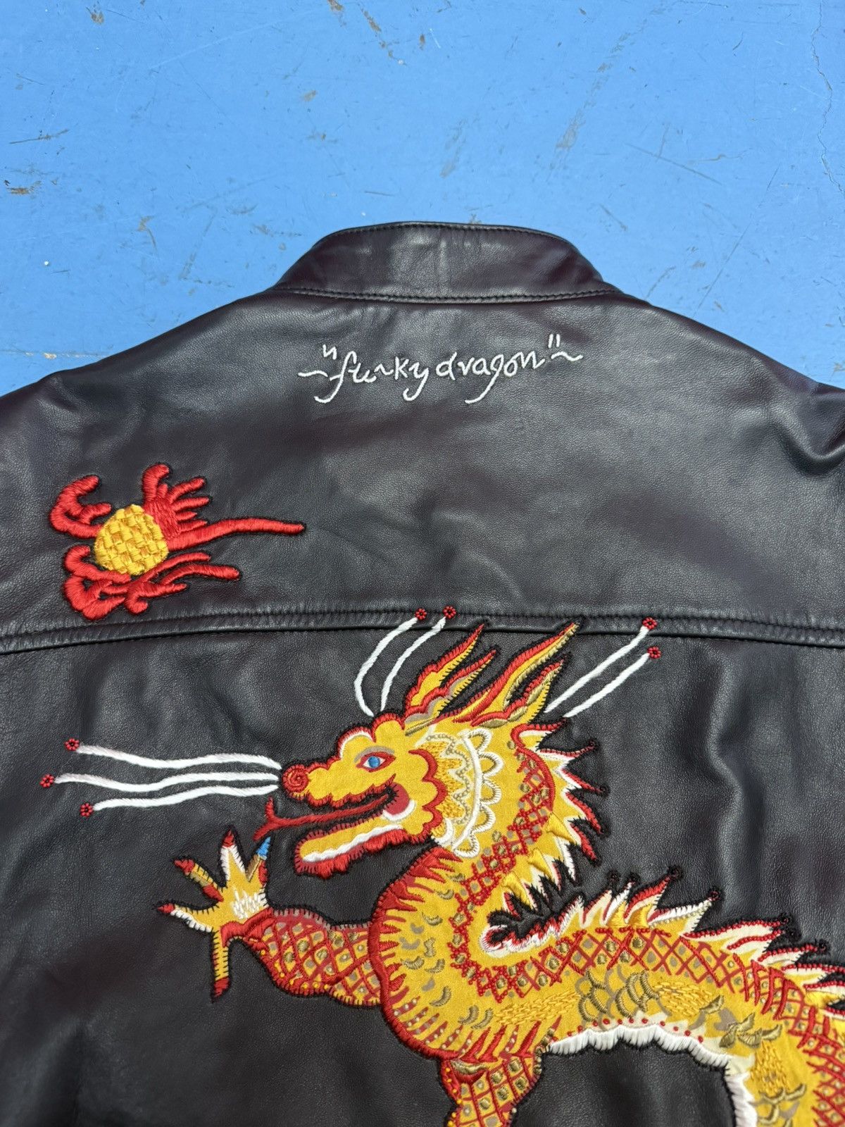Valentino VALENTINO FUNKY DRAGON LAMB BIKER JACKET Size US L / EU 52-54 / 3 - 4 Thumbnail