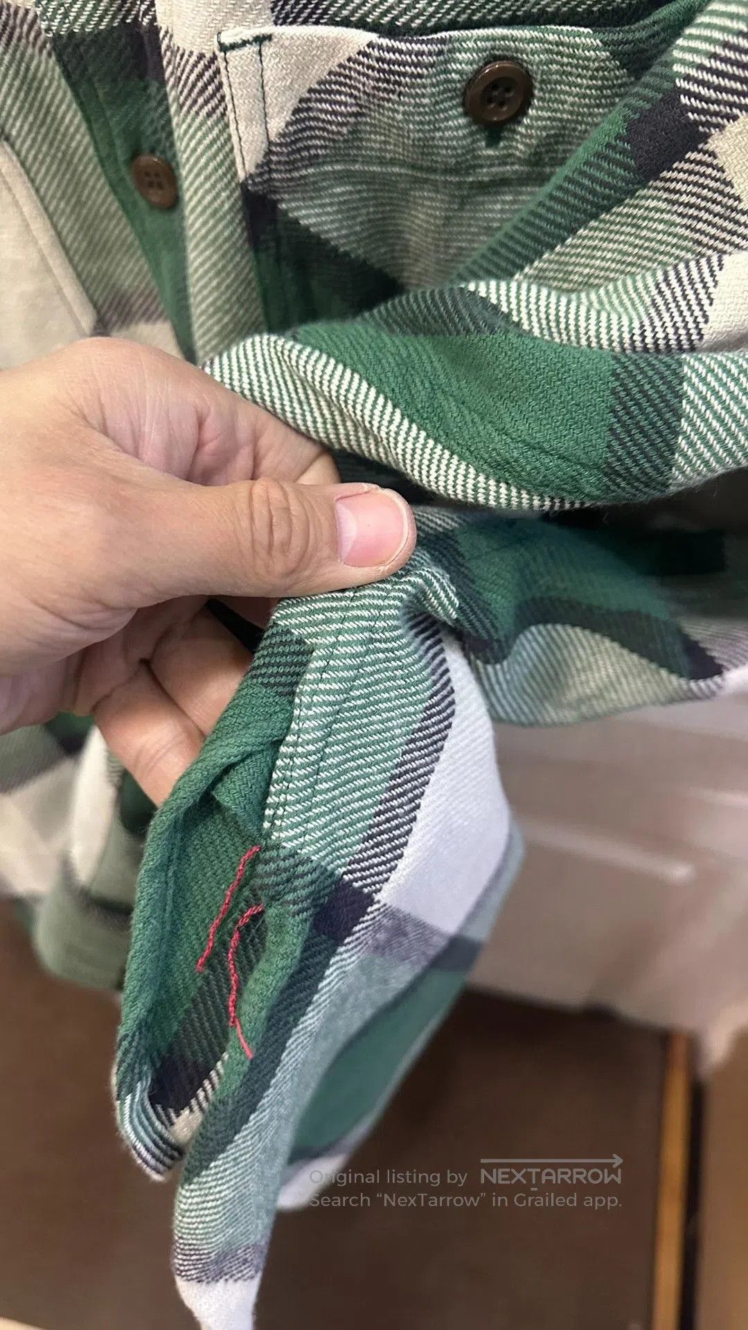 Sugar Cane Sugar Cane Green Flannel Plaid Shirt. Size US M / EU 48-50 / 2 - 4 Thumbnail