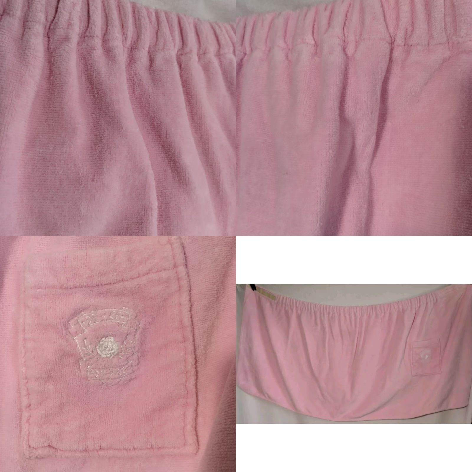 Vintage VINTAGE Fredericks of Hollywood Wrap Around Waist Towel Pink Cover Up - One Size Women's Swim Beach 22.5" Length Size ONE SIZE - 8 Thumbnail