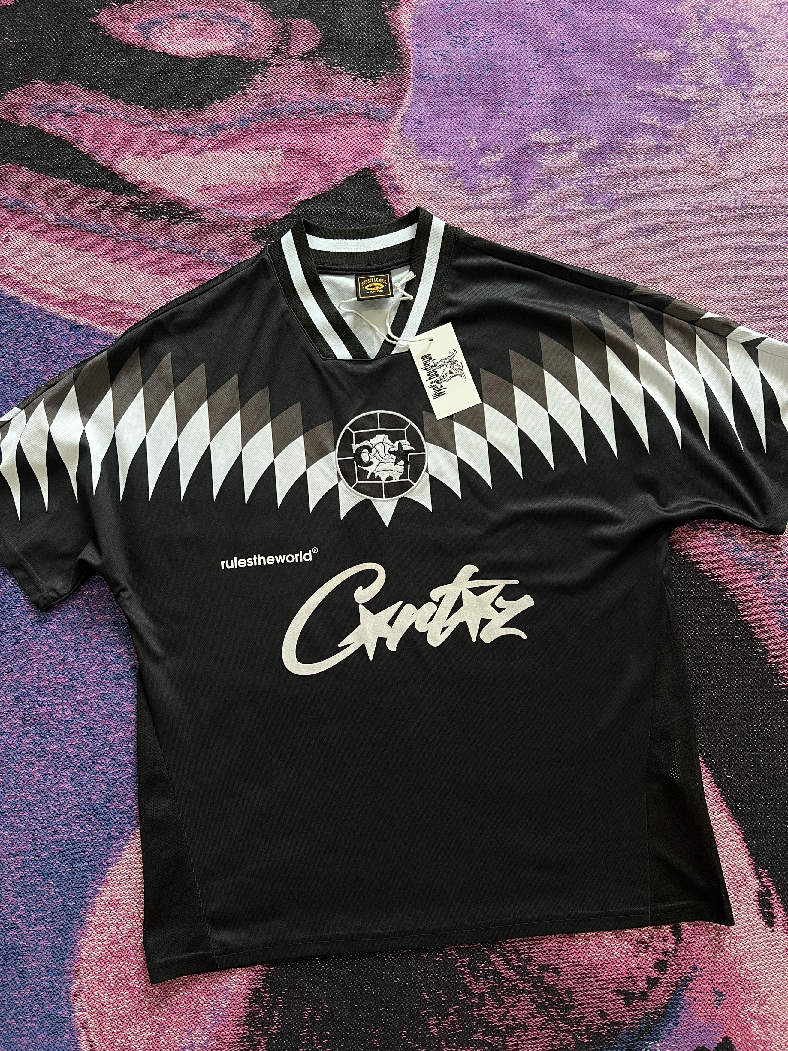 Corteiz Corteiz Talismo Football Jersey Black size M | Grailed