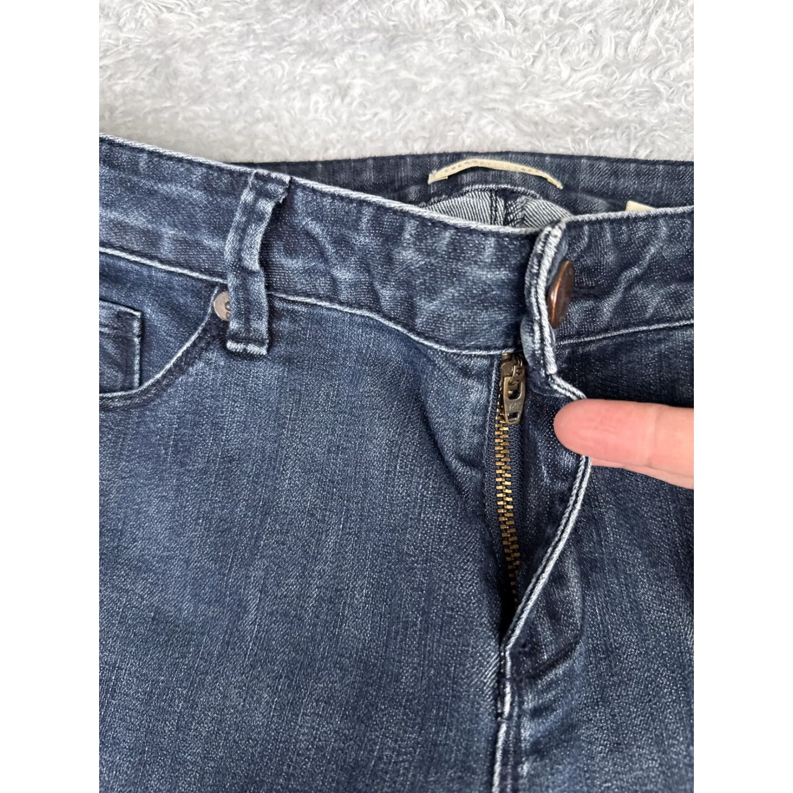 Coldwater Creek Coldwater Creek Jeans Womens Petite 8 Blue Denim Straight Leg Mid Rise Stretch Jeans Size 30" / US 8 / IT 44 - 5 Thumbnail