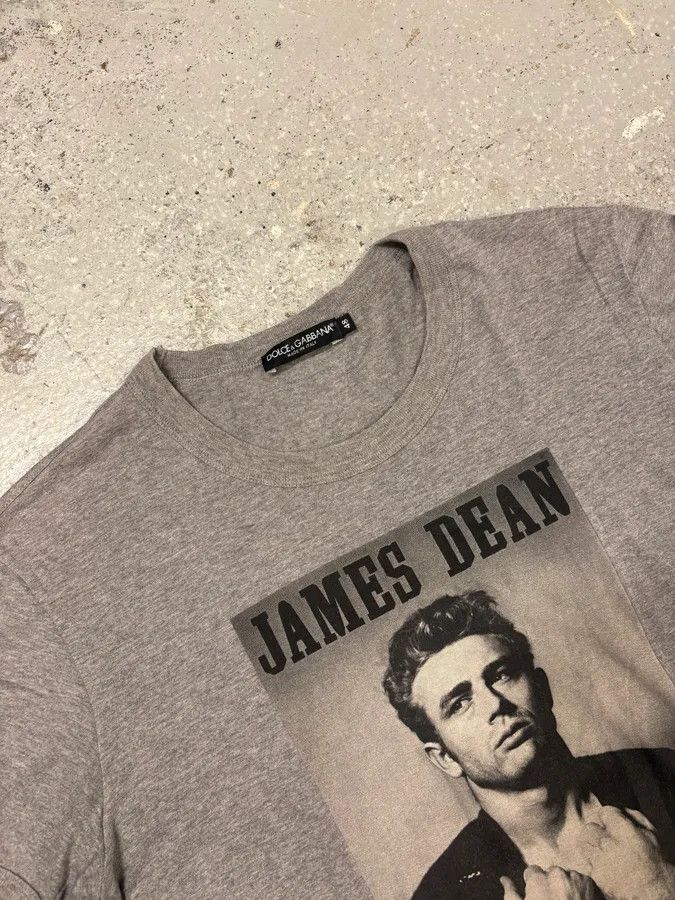 Designer × Dolce & Gabbana × Vintage Dolce & Gabbana James Dean Grey T-Shirt Size US S / EU 44-46 / 1 - 8 Thumbnail