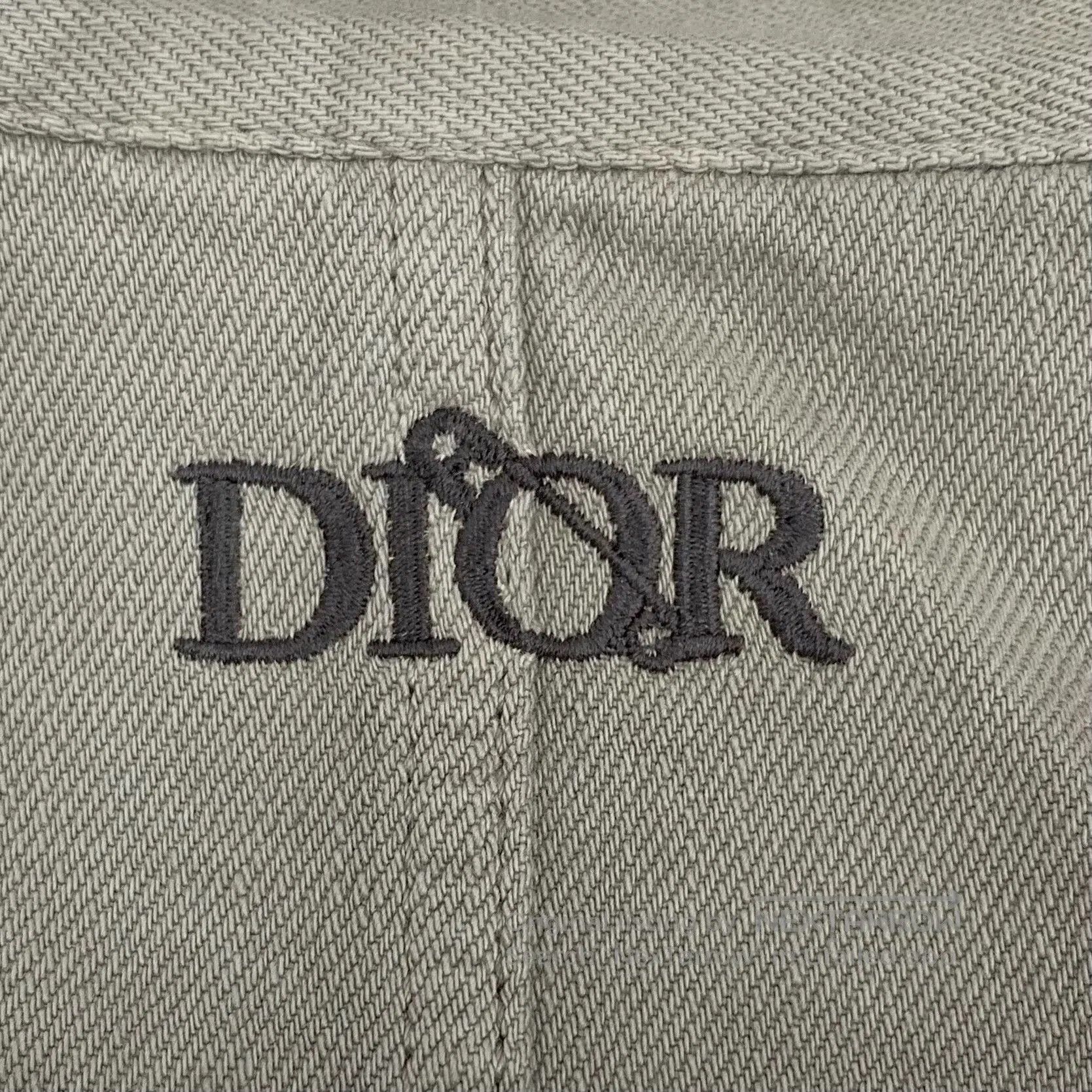 Dior Dior Gray-Brown Logo Embroidered Denim Jacket. Size US XL / EU 56 / 4 - 5 Thumbnail