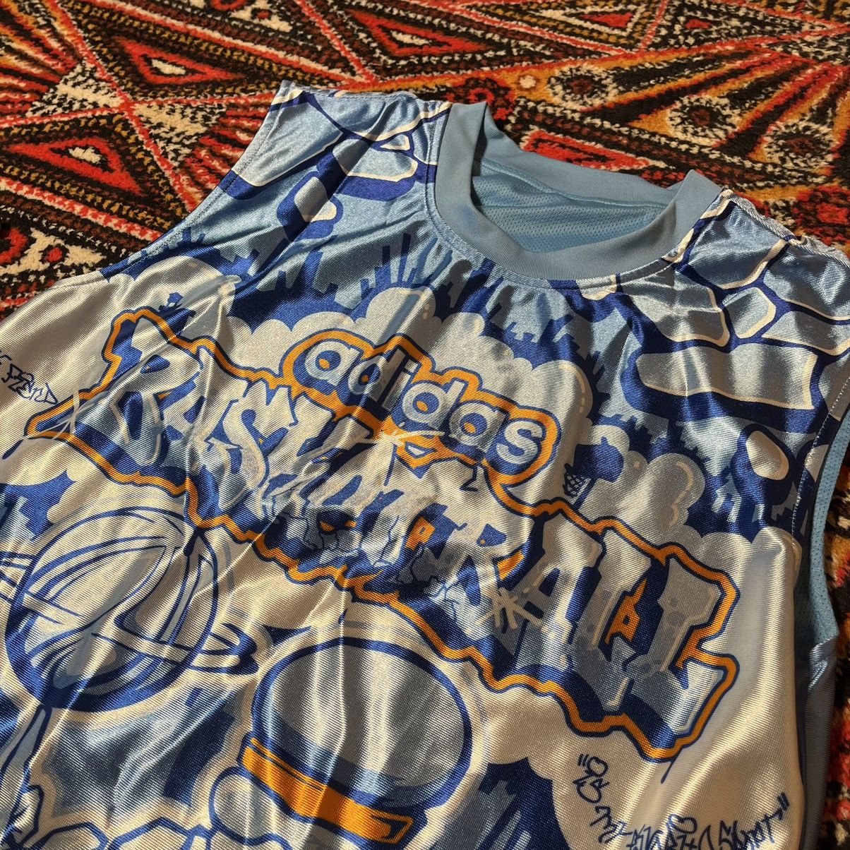 Adidas Vintage Adidas Backetball Rap double sided T-shirt🏀 Size US M / EU 48-50 / 2 - 7 Thumbnail