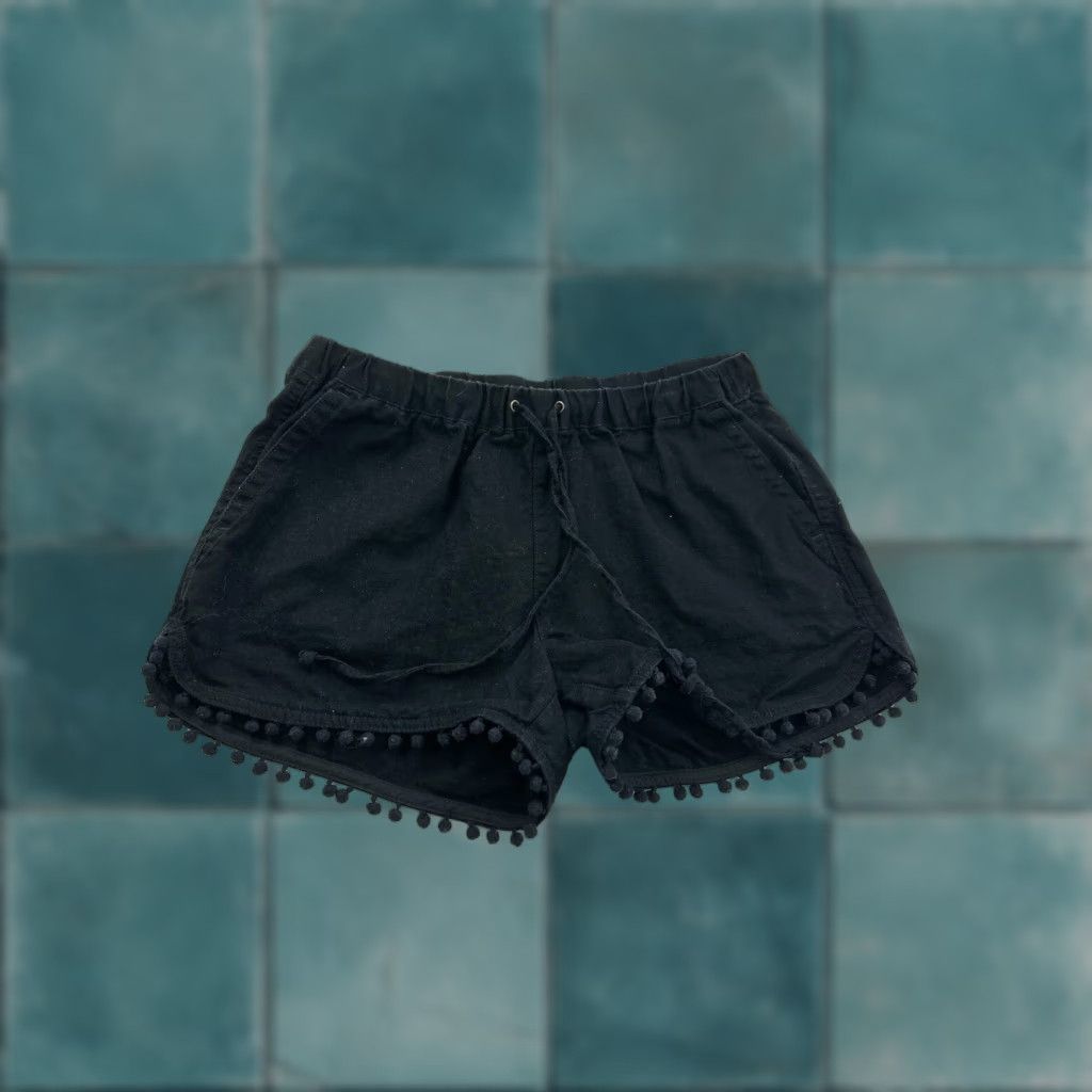 J.Crew J.Crew Shorts Women’s XS Black Tasseled Elastic Waist Boho Shirt? Size 26" / US 2 / IT 38 - 1 Thumbnail