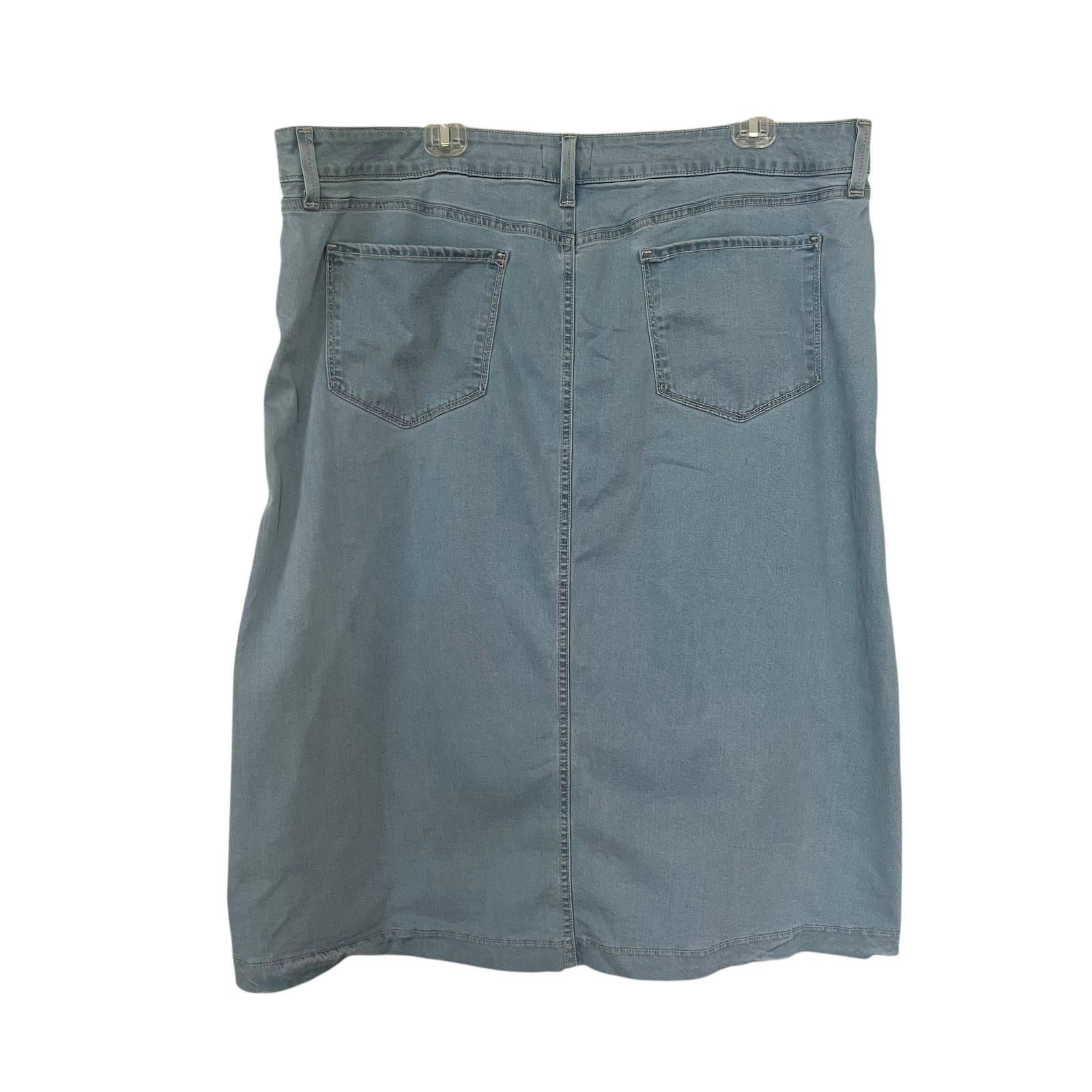 NYDJ NYDJ Light Blue Denim Five Pocket Midi Skirt Plus Size 18 Size 40" / US 18 - 2 Thumbnail