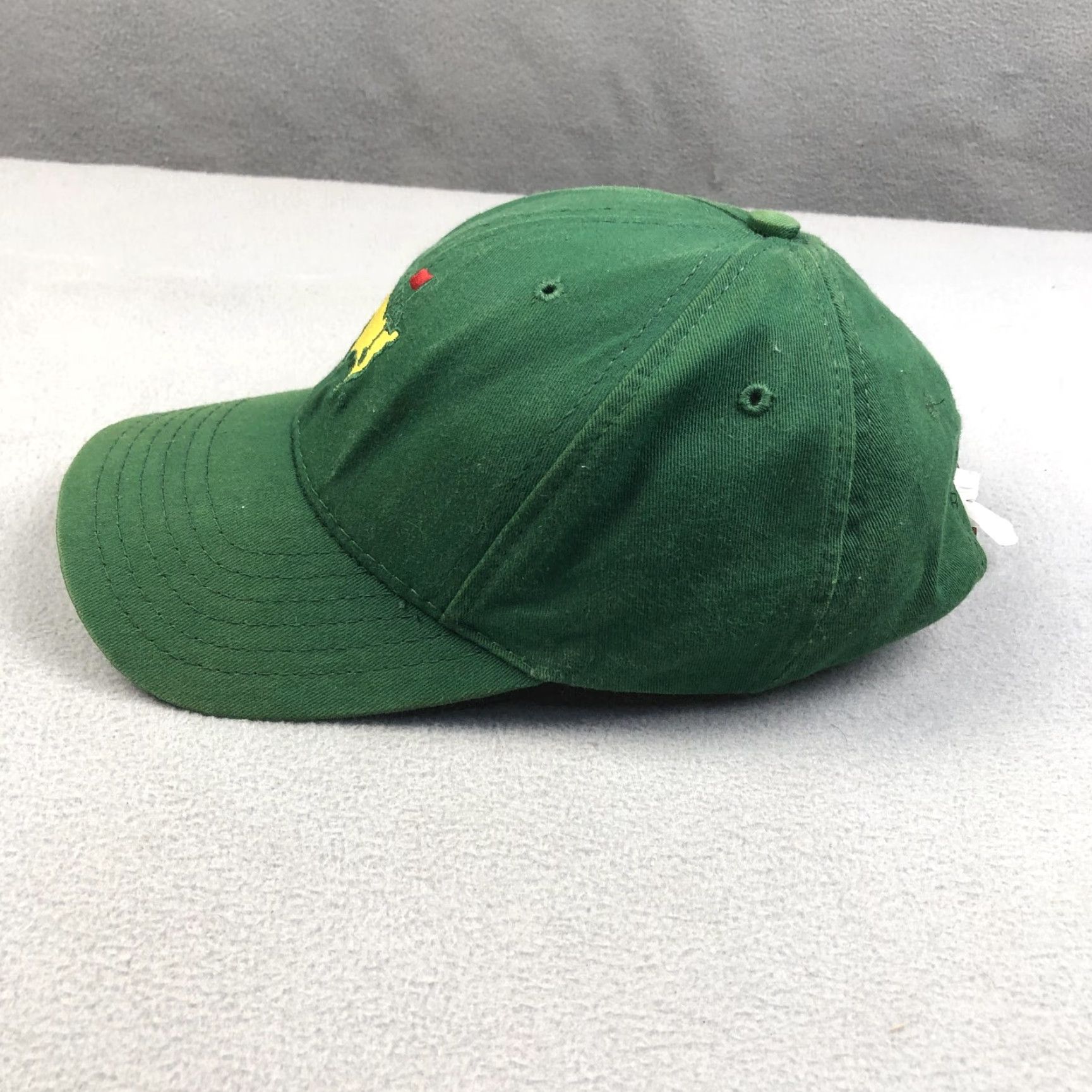 American Needle VINTAGE American Needle Masters Hat Green Leather Strap Back Golf 90s Men One Size Green Cotton Twill Hat Size ONE SIZE - 4 Thumbnail