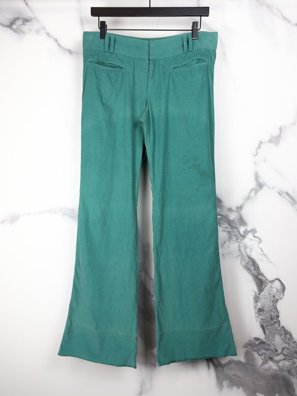 Gucci Gucci Tom Ford Green Flared Wide Leg Corduroy Pants Size US 30 / EU 46 - 1 Thumbnail