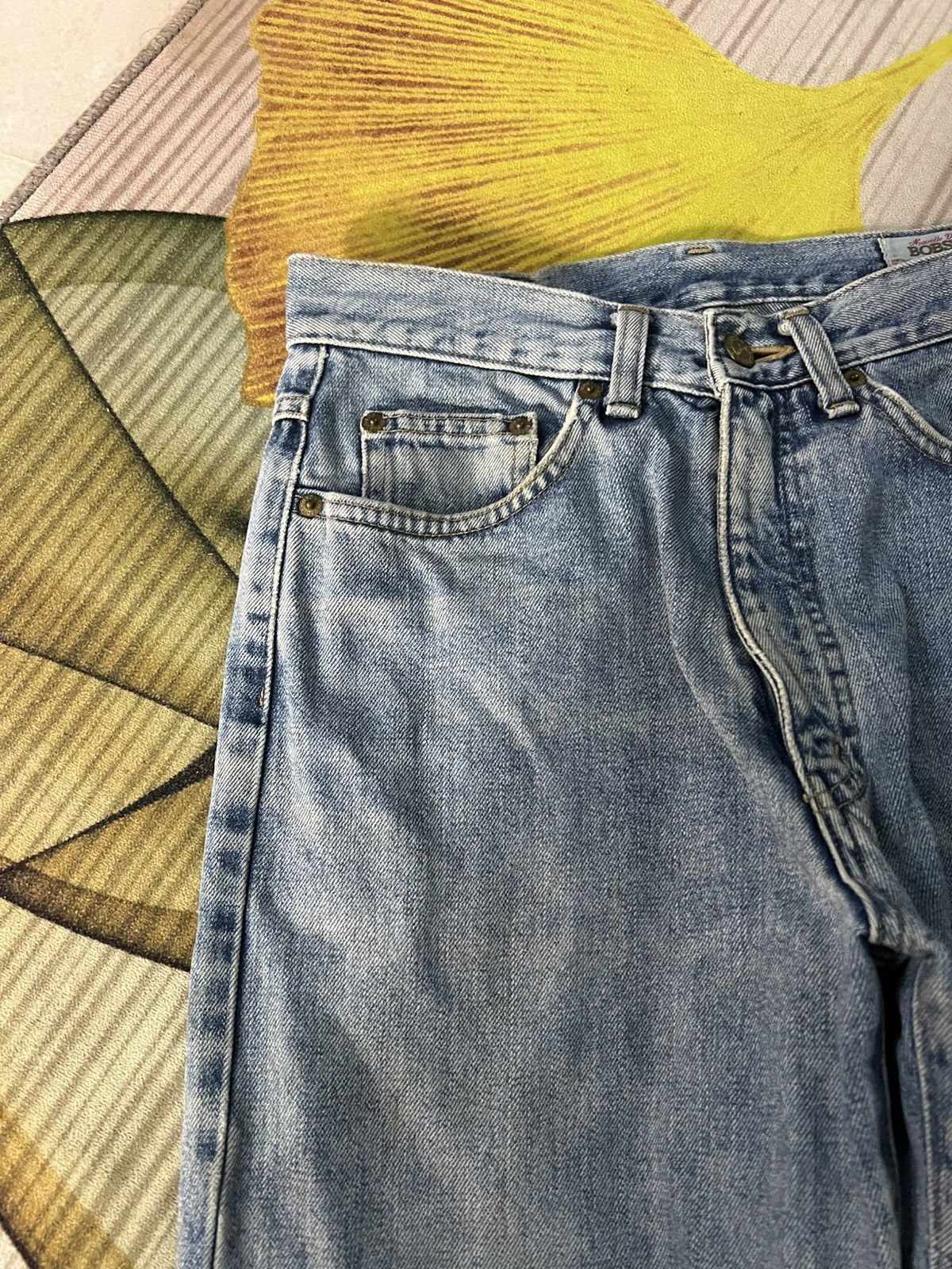 Japanese Brand 💥90’s Vintage Bobson Pro Distress Light Wash Jean Size US 28 / EU 44 - 8 Thumbnail