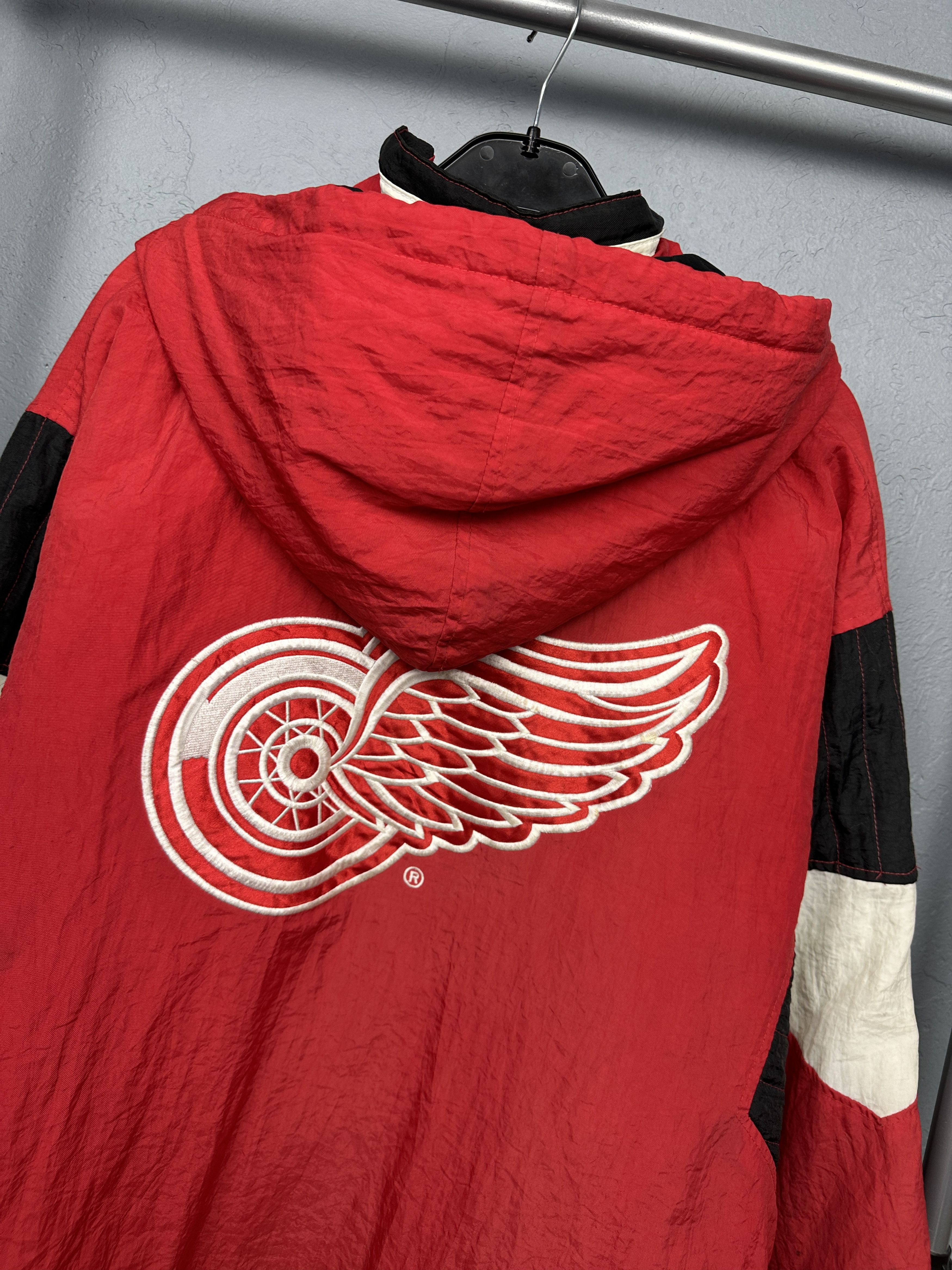 Starter Red Wings Starter 90s Vintage Mens Anorak Jacket NHL Size US XL / EU 56 / 4 - 9 Thumbnail