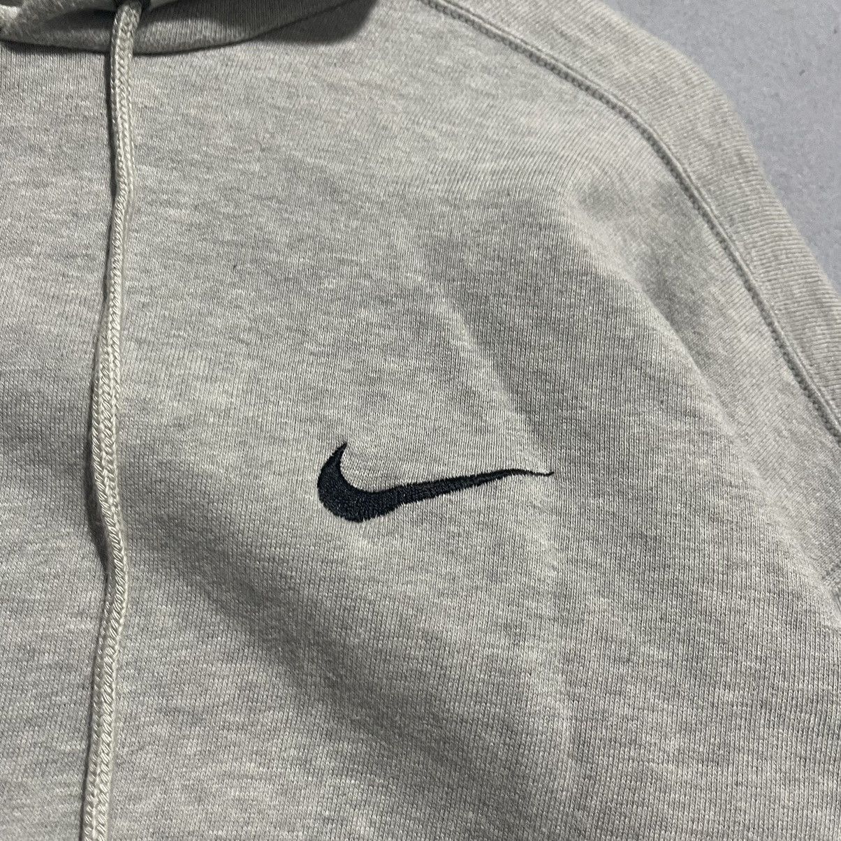 Nike Vintage 90s Nike Embroidered Swoosh Hoodie – Heather Grey Size US XL / EU 56 / 4 - 5 Thumbnail