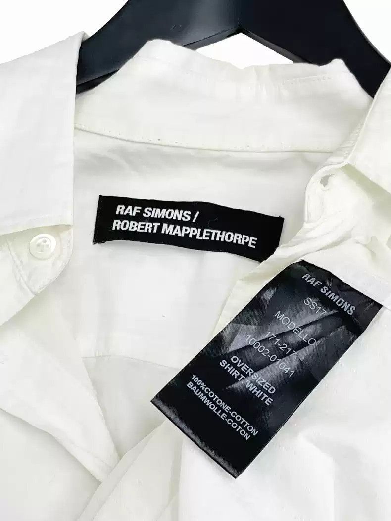 Raf Simons 17SS Robert Mapplethorpe Dark striped white shir