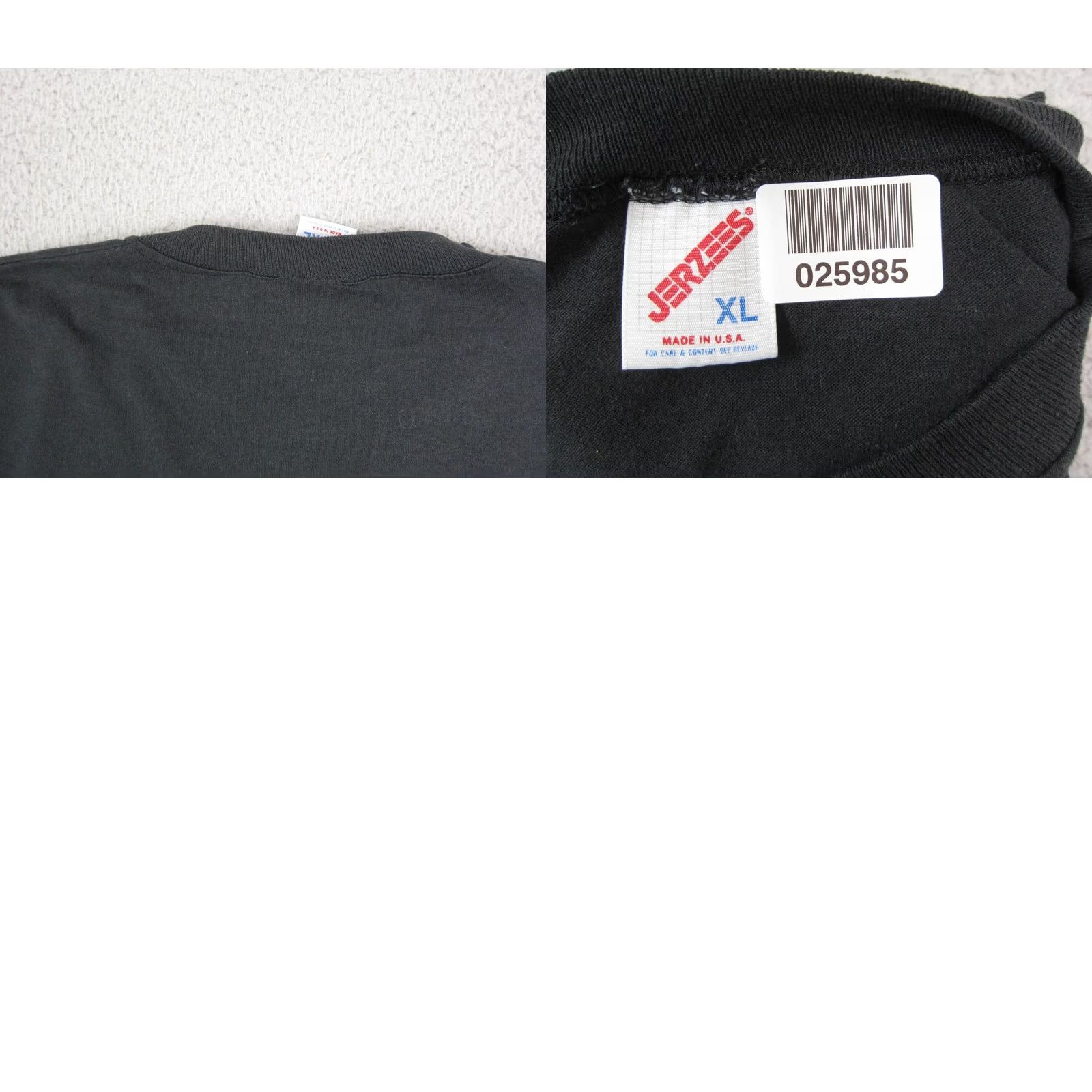 Jerzees VINTAGE Jerzees Shirt XL Mens Black 90s USA Crew Neck Short Sleeve T-Shirt Size US XL / EU 56 / 4 - 9 Thumbnail