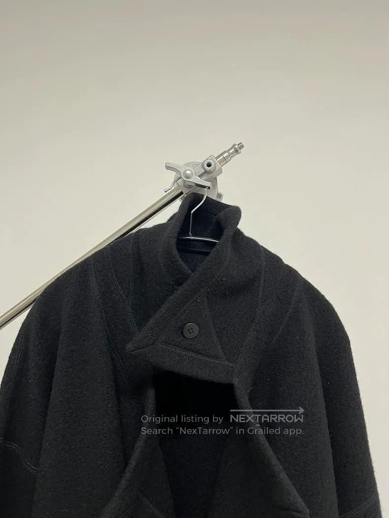 Issey Miyake Issey Miyake Black Double-Faced Fleece Wool Coat Size US M / EU 48-50 / 2 - 6 Thumbnail