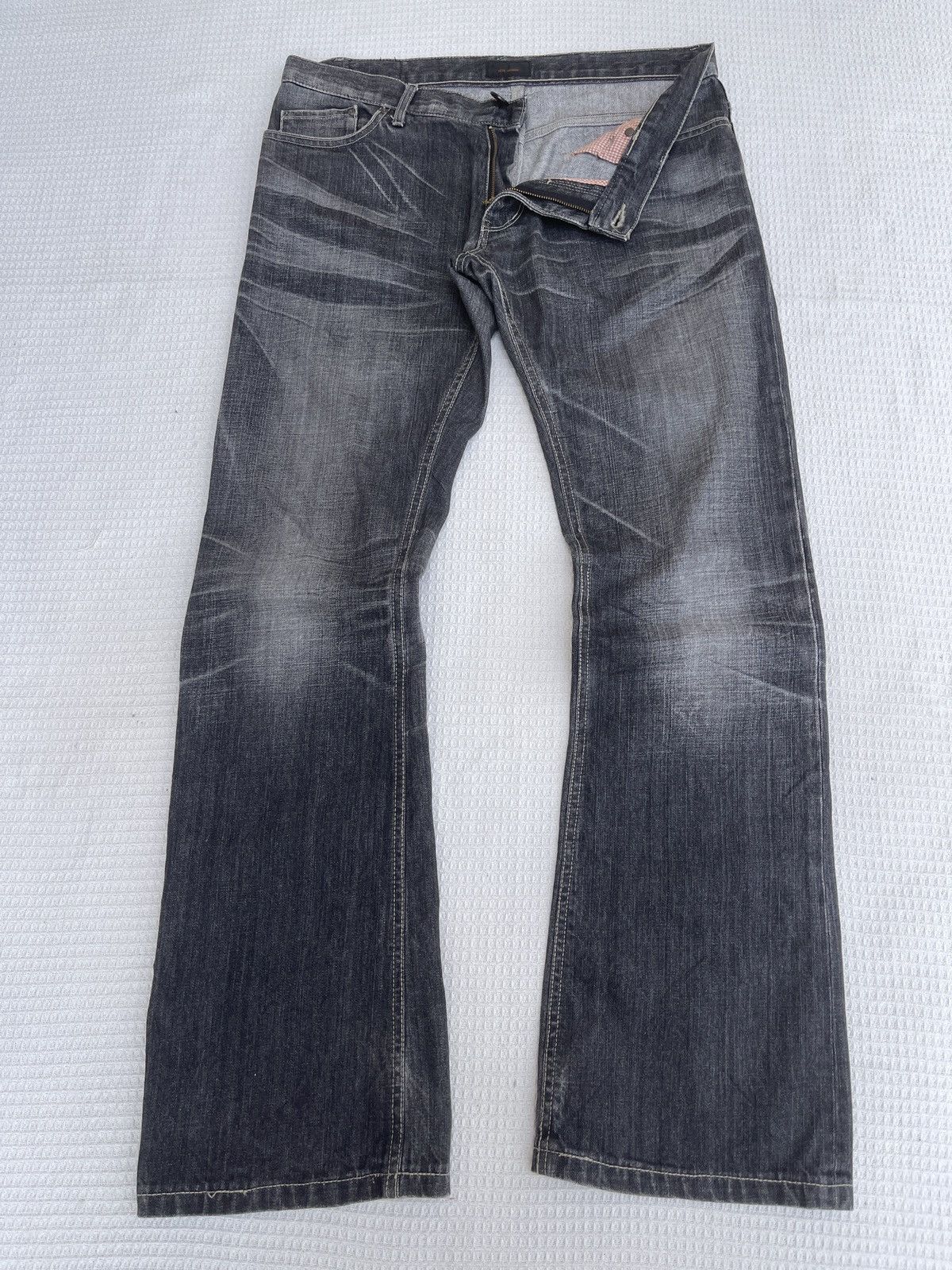 Tete Homme Last Drop🔥Flare Jeans TETE HOMME Issey Miyake Bootcut Denim Size US 35 - 1 Thumbnail