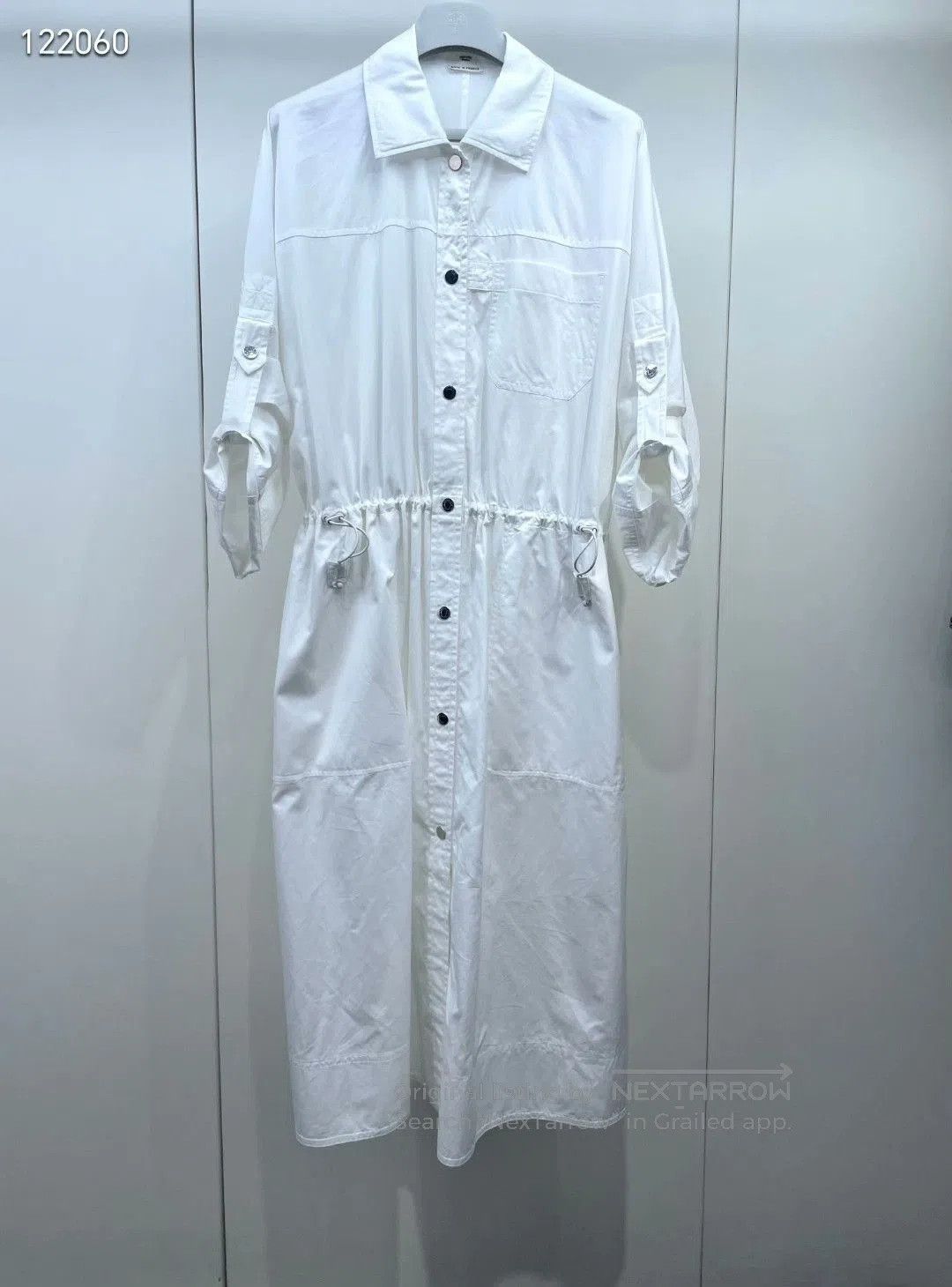 Hermes Hermes White Drawstring Dress. Size XXS / US 00 / IT 34 - 1 Thumbnail