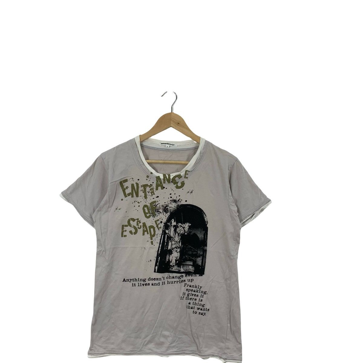 semanticdesign SEMANTIC DESIGN JAPAN Punk Distressed Design Tee Shirt Top Size US L / EU 52-54 / 3 - 4 Thumbnail