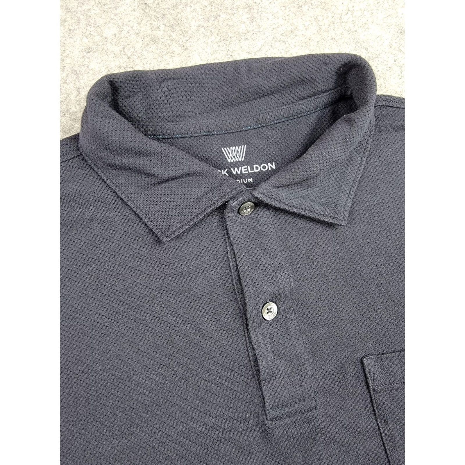 Vintage Mack Weldon Polo Shirt Mens Medium Black Pique Pocket Casual Modal Blend Stretch Shirt Size US M / EU 48-50 / 2 - 2 Thumbnail