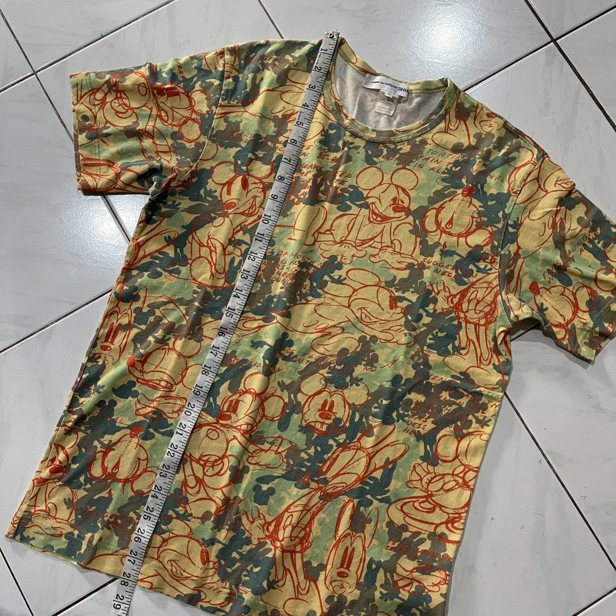 Comme des garcons disney all over print tee