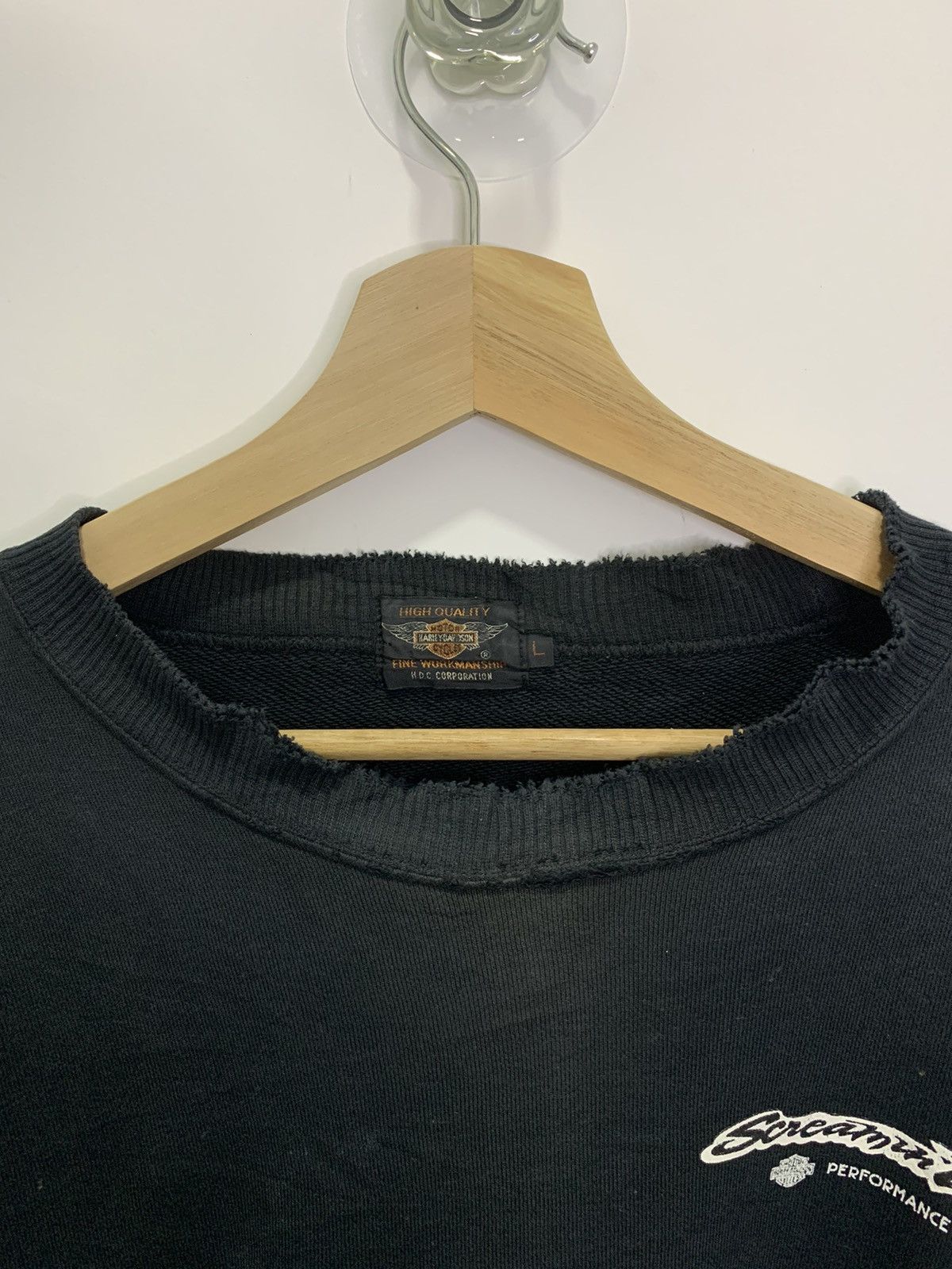 Harley Davidson Vintage Harley Davidson Distress Sweatshirt Size US L / EU 52-54 / 3 - 4 Thumbnail