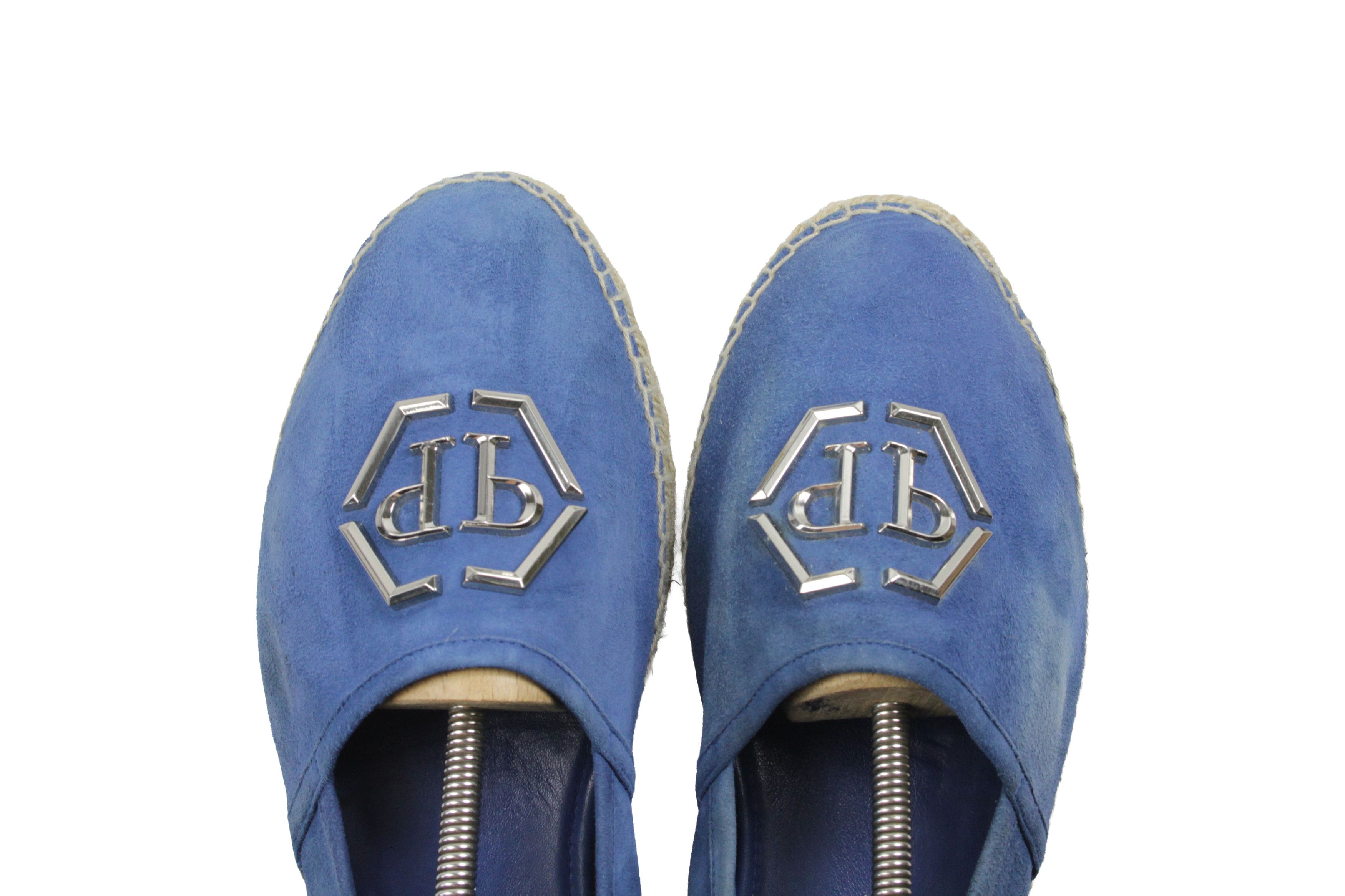 Philipp Plein Skull Logo Y2K Suede Espadrilles Size US 10 / EU 43 - 6 Thumbnail