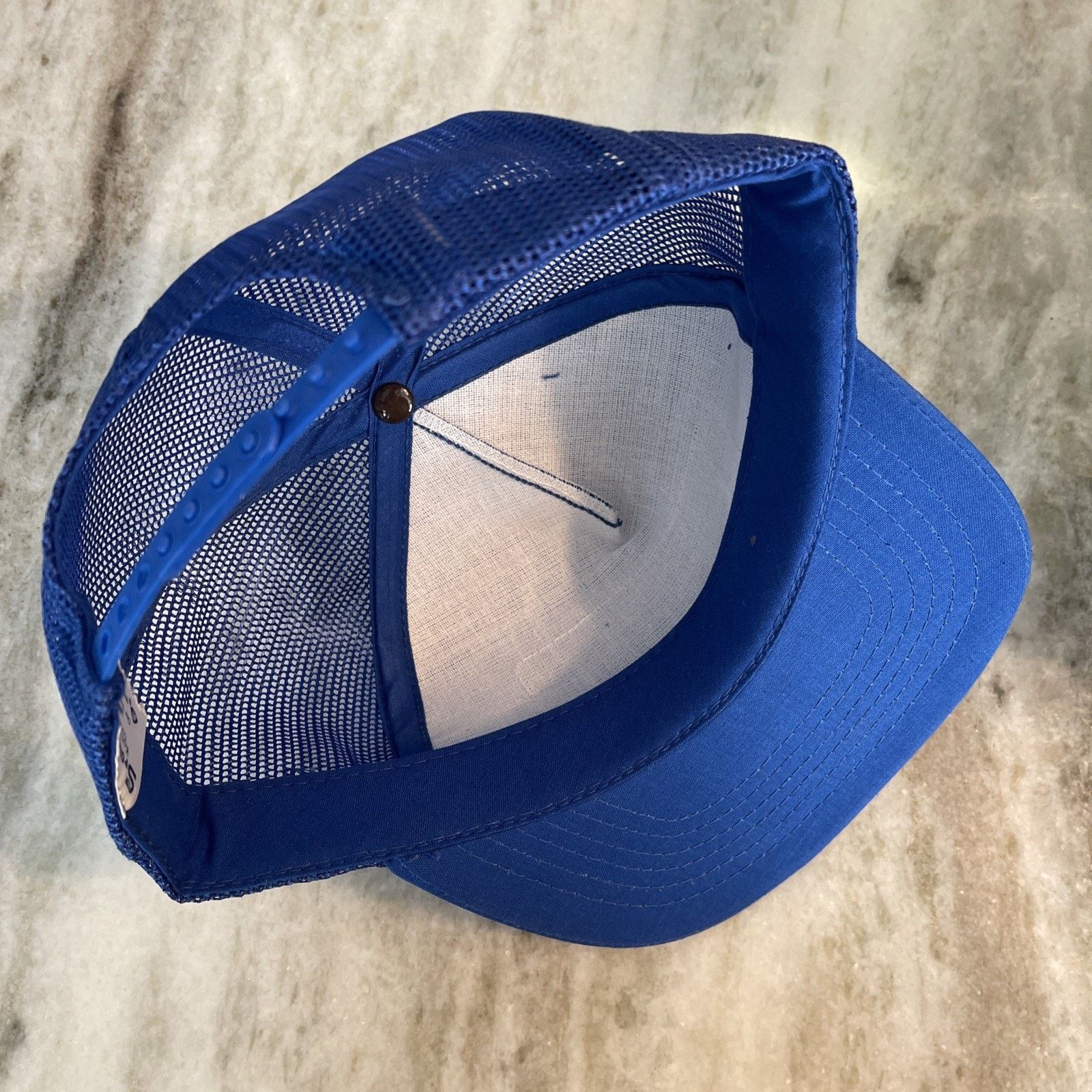 Vintage Vtg Trucker Hat Cap Snapback Blue Redi Serve Meat Food Patch Size ONE SIZE - 8 Thumbnail
