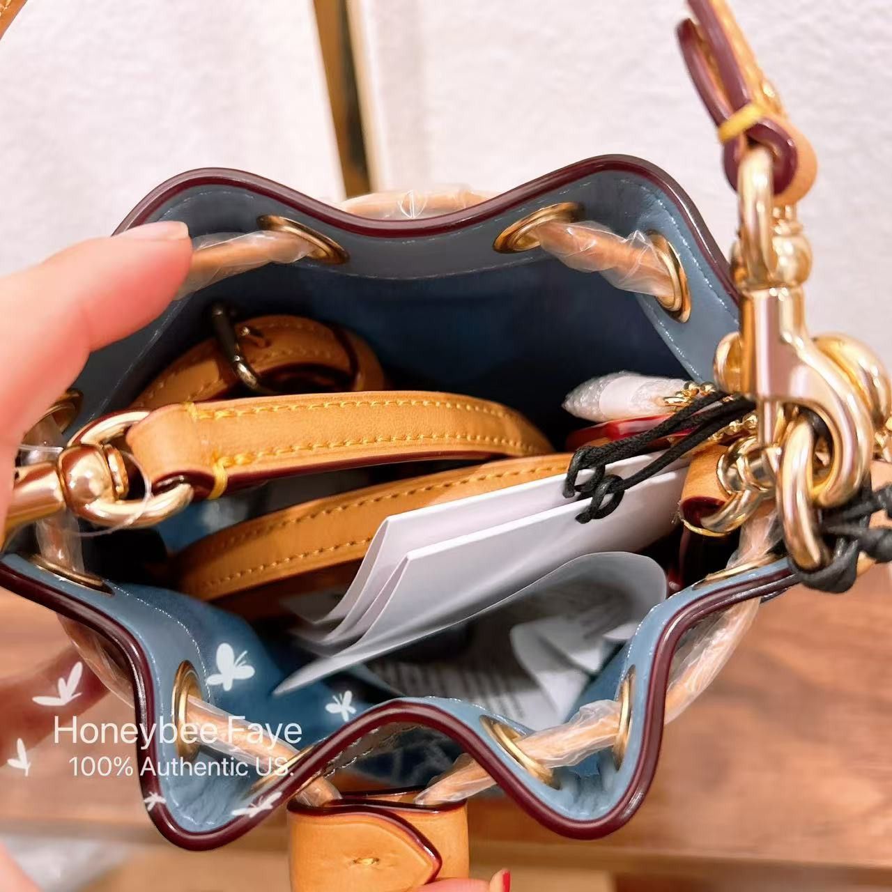 Coach Mini Bucket Bag In Signature Denim CY740 Size ONE SIZE - 7 Thumbnail