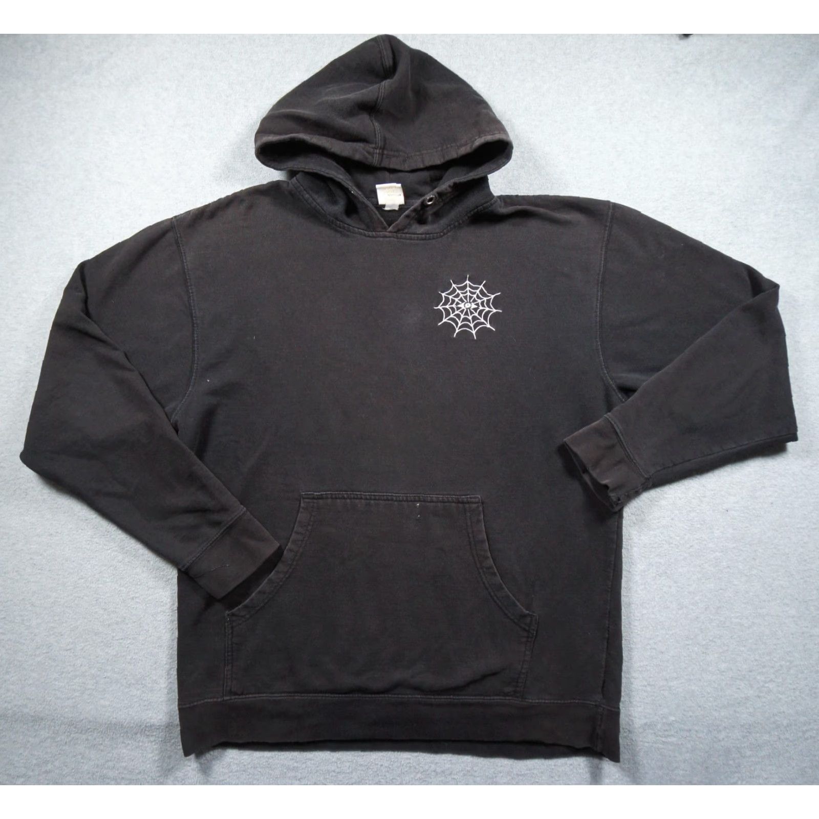 OMOCAT Omocat Hoodie Mens L Black Widowboy Worn Distressed Faded Adult Sweatshirt Regular Fit Hooded Pullover All Seasons Logo Casual Outdoors Men Size US L / EU 52-54 / 3 - 3 Thumbnail